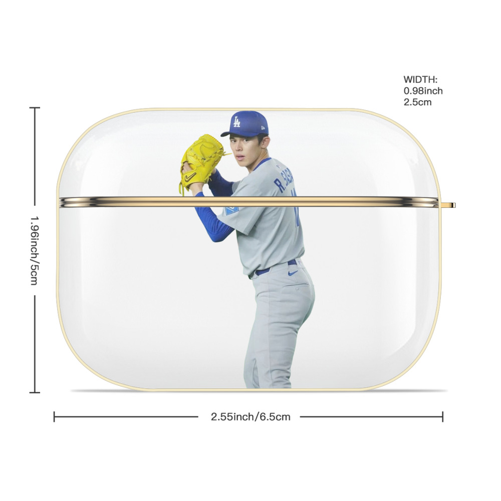  Luxury Gold AirPods Pro Case With Keychain, Flexible PC Material, Full Protection, Precise Cutouts, Anti-Fingerprint, Washable, Durable Design