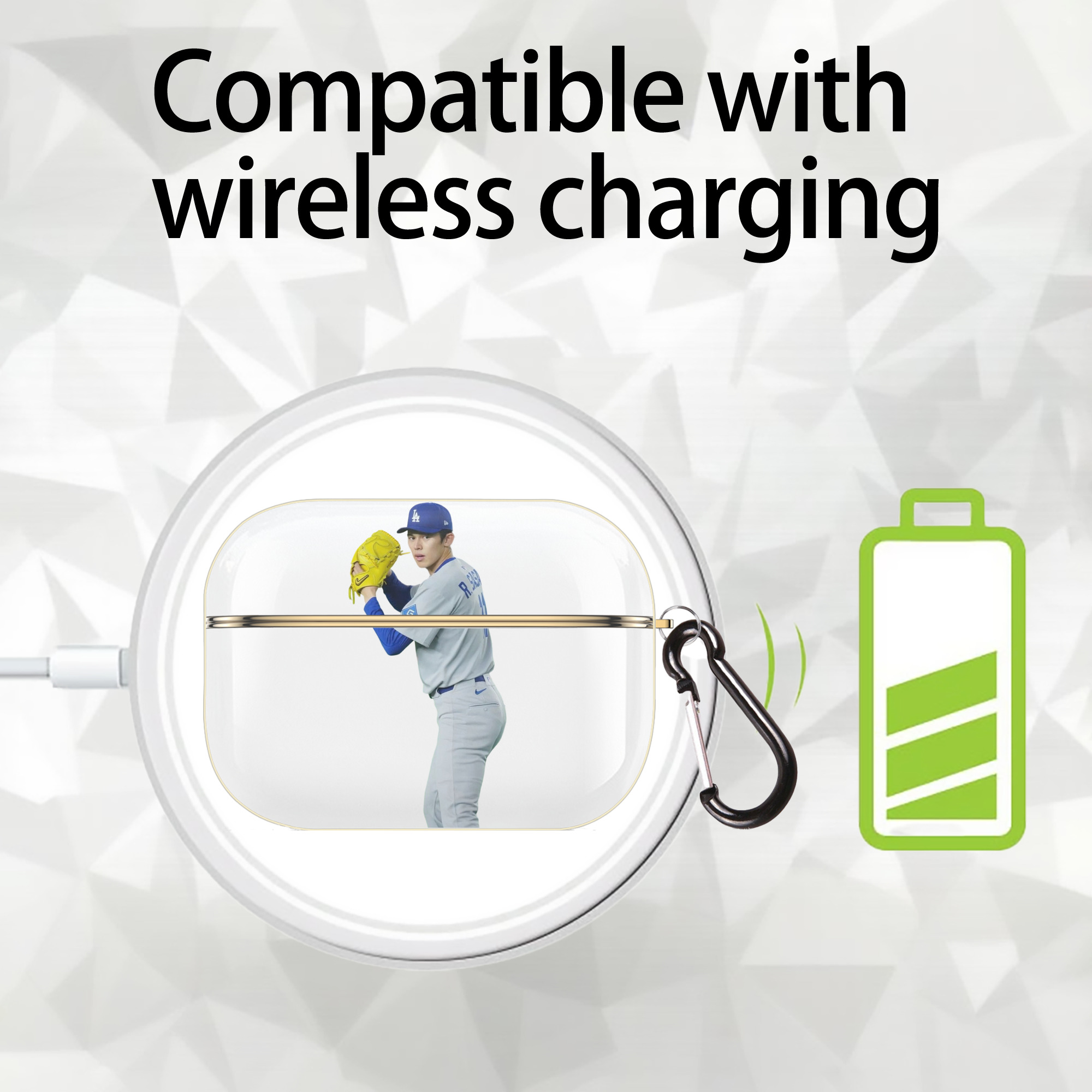  Luxury Gold AirPods Pro Case With Keychain, Flexible PC Material, Full Protection, Precise Cutouts, Anti-Fingerprint, Washable, Durable Design