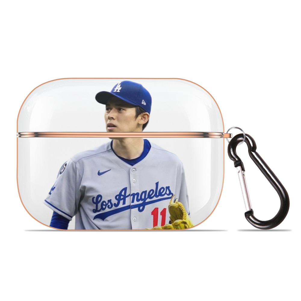  AirPods Pro Protective Case Rose Gold, Flexible PC Material, Precise Fit, Anti-Slip Cover, Full Protection, Fingerprint Resistant, Washable With Keychain