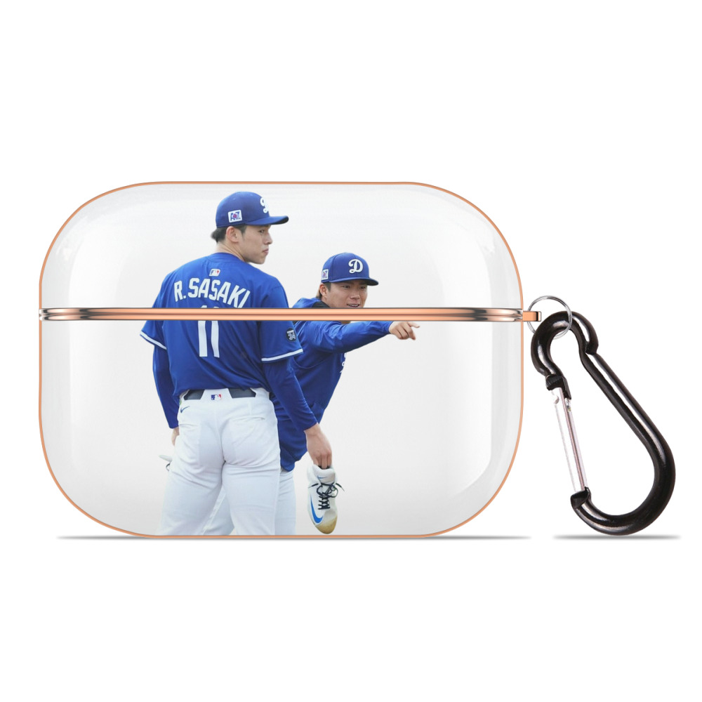  AirPods Pro Protective Case Rose Gold, Flexible PC Material, Precise Fit, Anti-Slip Cover, Full Protection, Fingerprint Resistant, Washable With Keychain