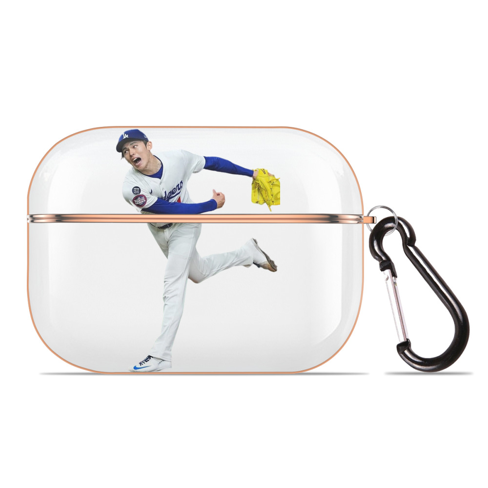  AirPods Pro Protective Case Rose Gold, Flexible PC Material, Precise Fit, Anti-Slip Cover, Full Protection, Fingerprint Resistant, Washable With Keychain