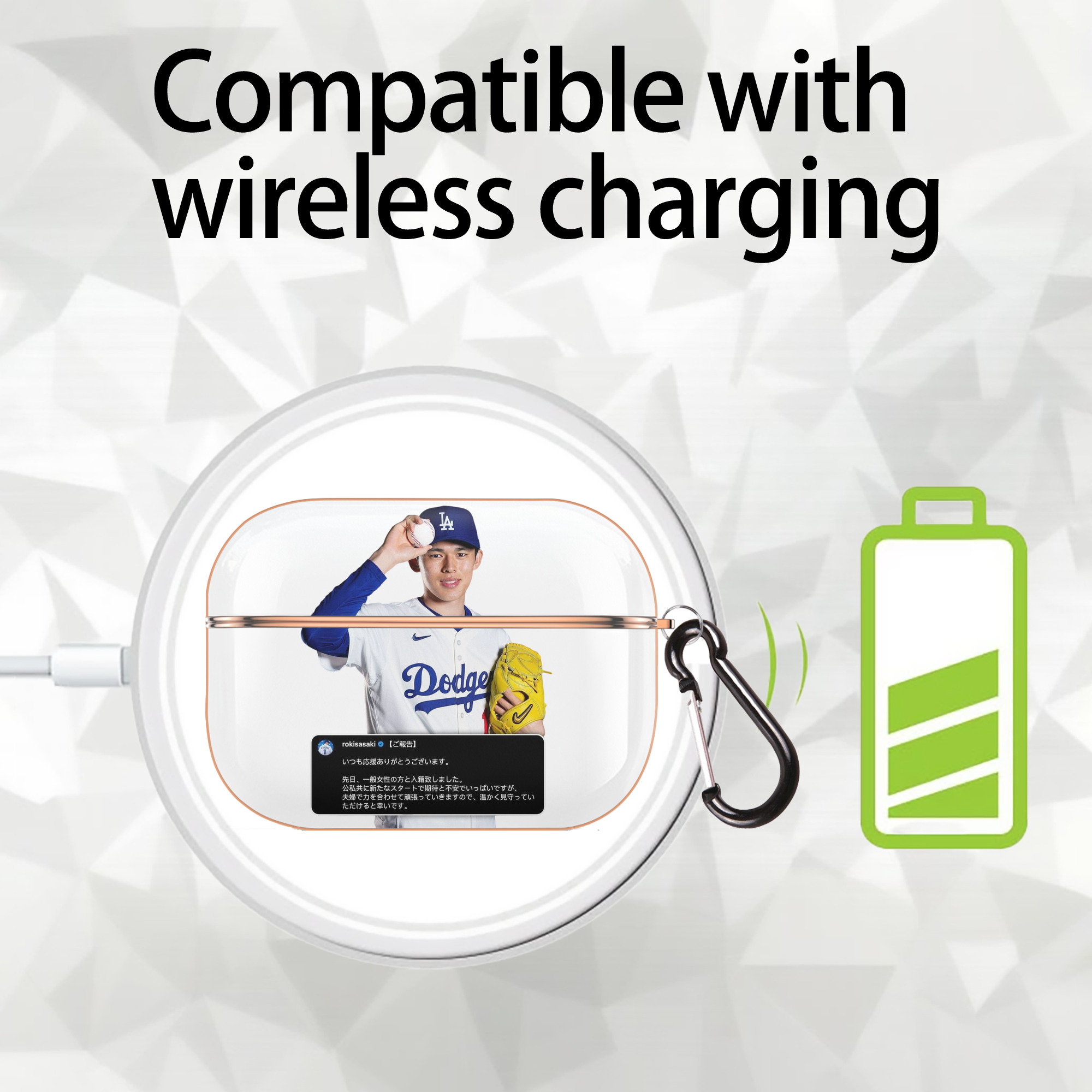  AirPods Pro Protective Case Rose Gold, Flexible PC Material, Precise Fit, Anti-Slip Cover, Full Protection, Fingerprint Resistant, Washable With Keychain