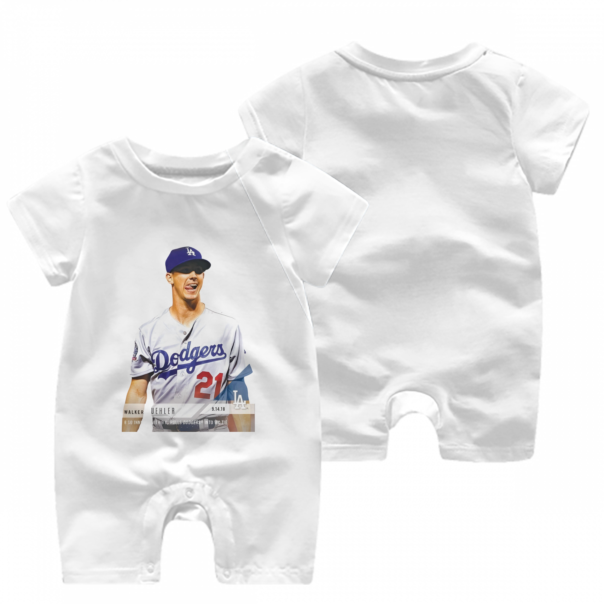  Baby Short Sleeve Onesie – 100% Cotton Soft & Breathable Digital Print Romper – Double-Sided Print, Snap Closure For Easy Diaper Changes – Comfortable For Boys & Girls