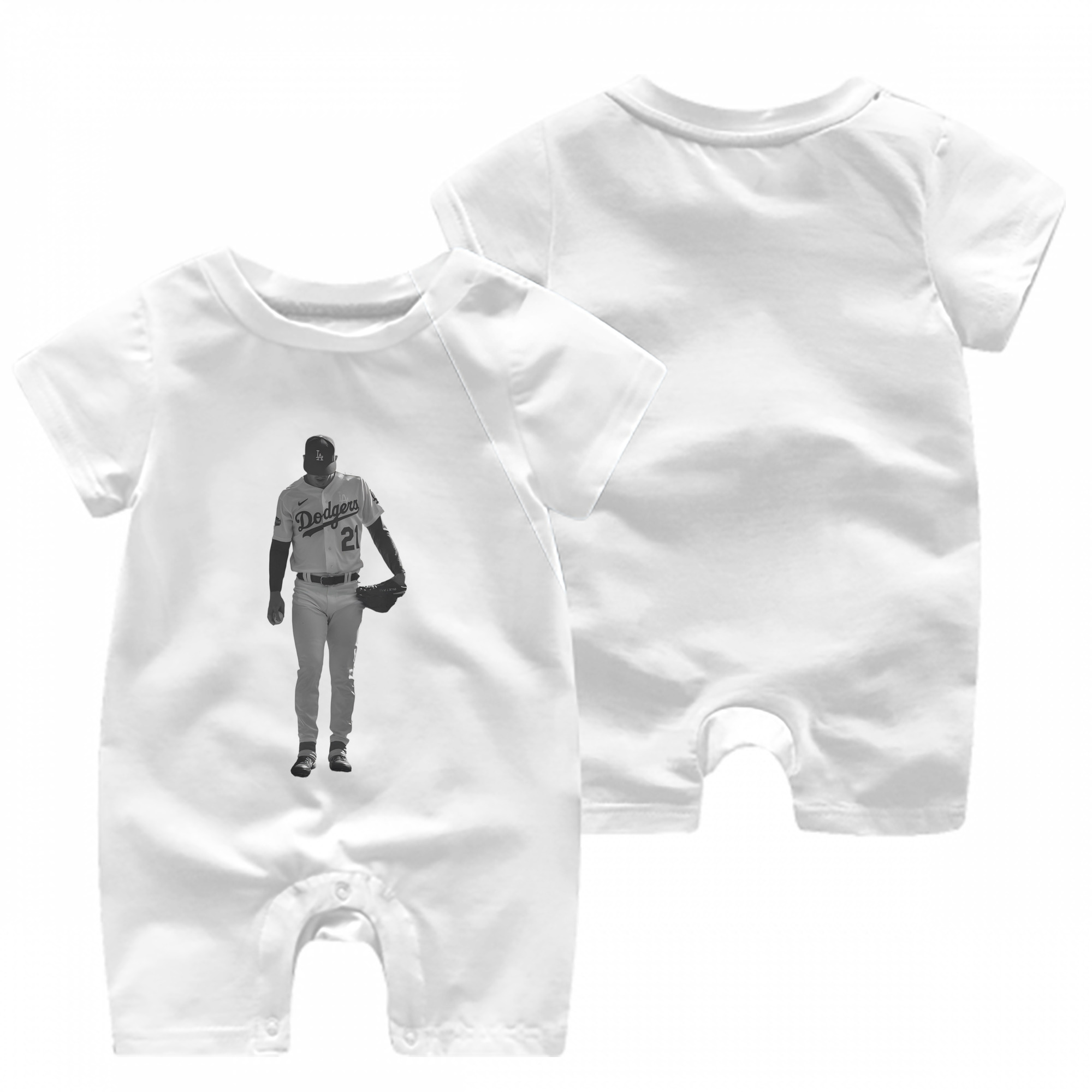  Baby Short Sleeve Onesie – 100% Cotton Soft & Breathable Digital Print Romper – Double-Sided Print, Snap Closure For Easy Diaper Changes – Comfortable For Boys & Girls