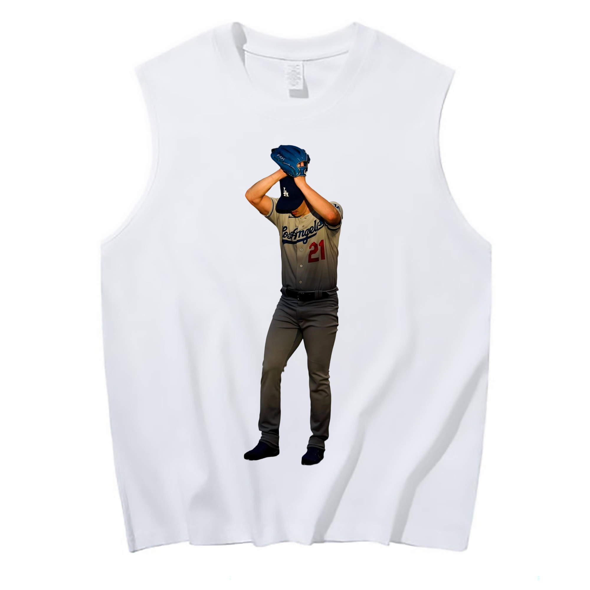  210g Combed Cotton Tank Top With Front Heat Transfer Print – Soft, Lightweight, Fitted Design – Stylish & Comfortable Casual Wear For Sports & Everyday Use