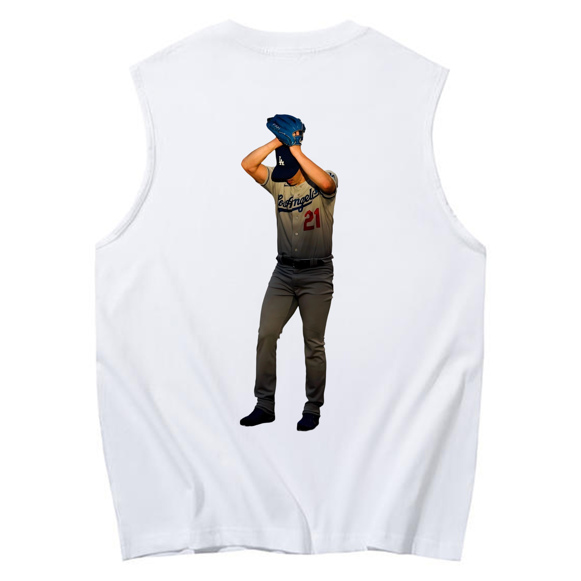  230g Pure Cotton Tank Top With Back Heat Transfer Print – Soft, Lightweight, Fitted Design – Stylish & Comfortable Casual Wear For Sports & Everyday Use