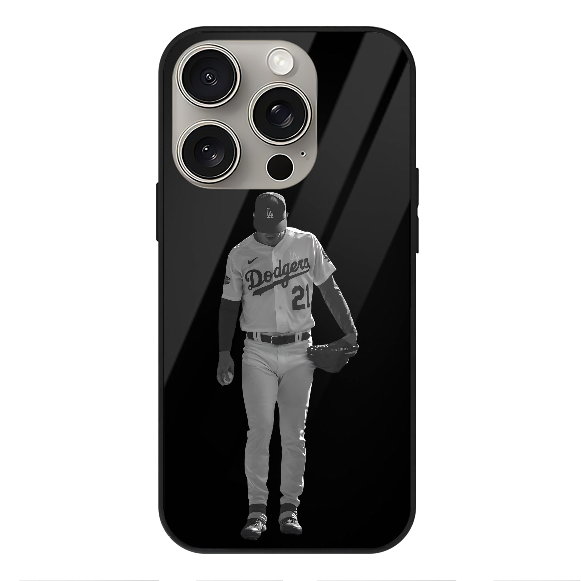  IPhone 15 Pro Mirror Phone Case – UV Printed Glass + TPU – Scratch-Resistant, Wireless Charging Compatible, Precise Fit & Stylish Design