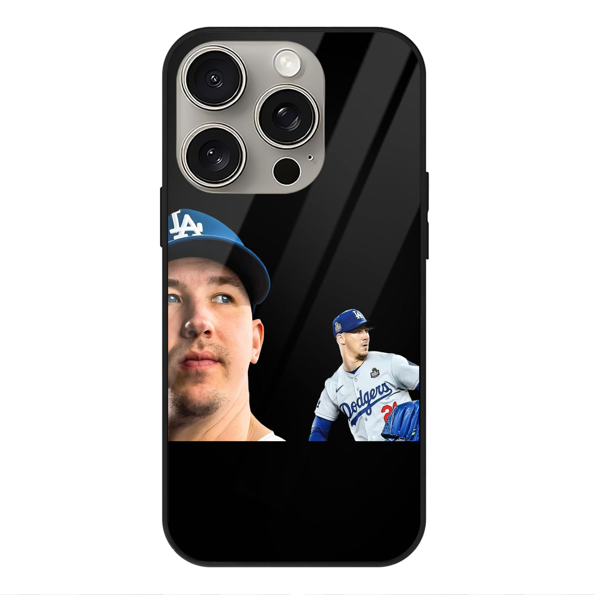  IPhone 15 Pro Mirror Phone Case – UV Printed Glass + TPU – Scratch-Resistant, Wireless Charging Compatible, Precise Fit & Stylish Design