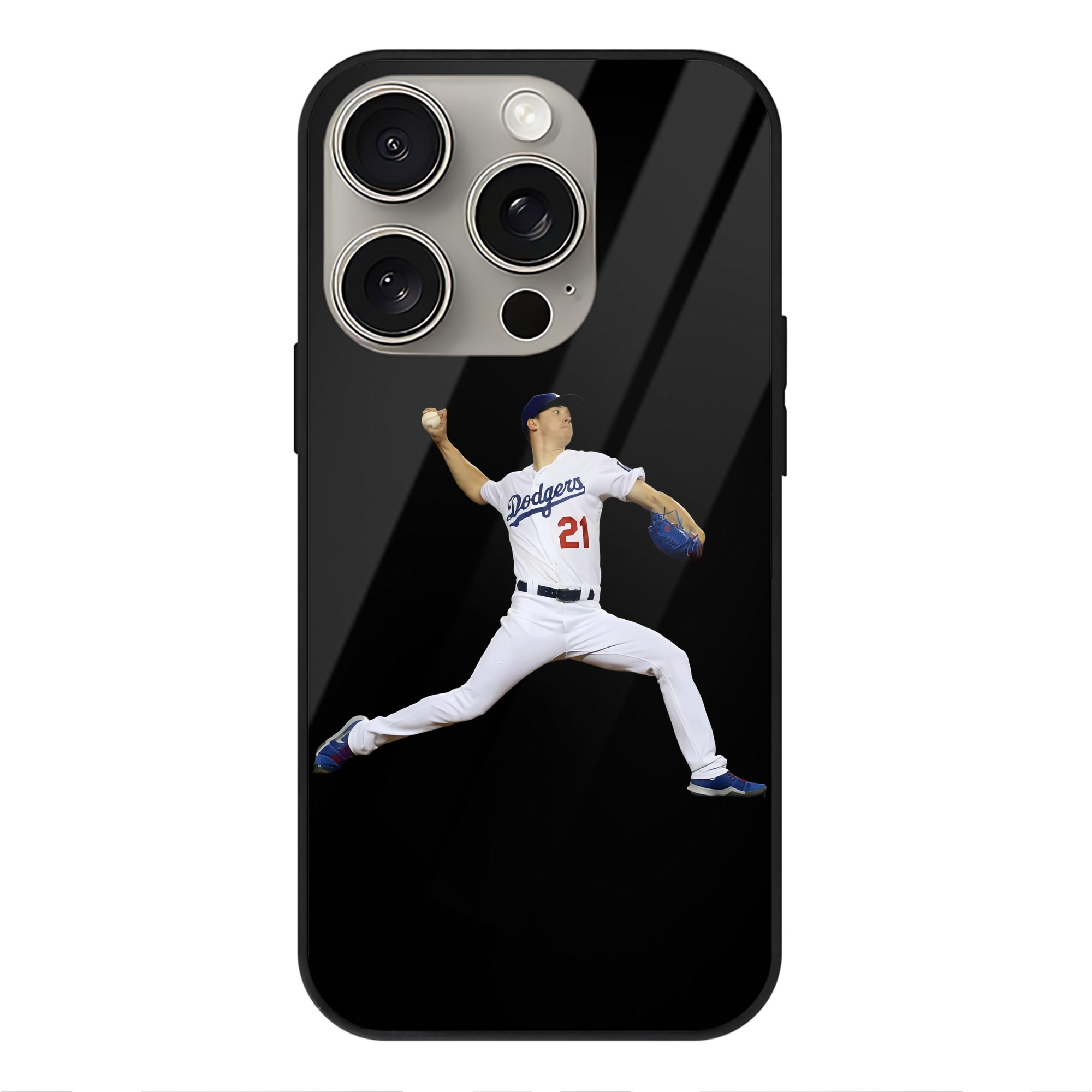  IPhone 15 Pro Mirror Phone Case – UV Printed Glass + TPU – Scratch-Resistant, Wireless Charging Compatible, Precise Fit & Stylish Design