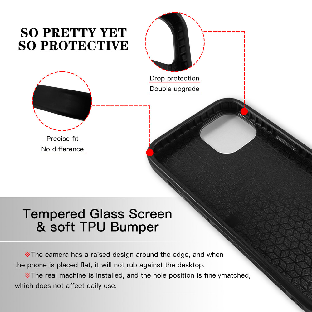  IPhone 15 Pro Mirror Phone Case – UV Printed Glass + TPU – Scratch-Resistant, Wireless Charging Compatible, Precise Fit & Stylish Design