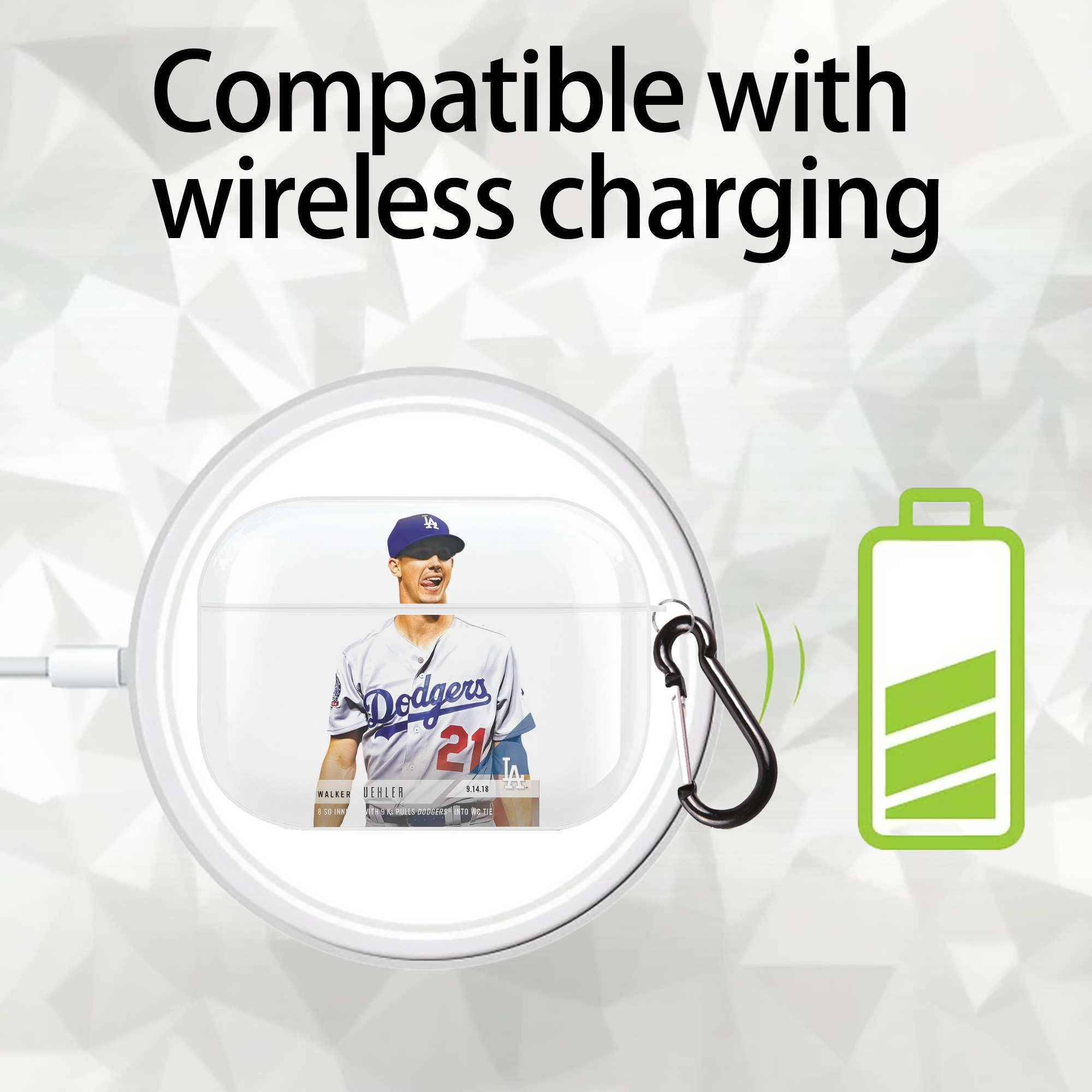  AirPods Pro Hard Case White With Keychain, Durable Flexible PC, Precise Cutouts, Anti-Fingerprint, Yellowing & Scratch Resistant, Full Protection, Washable