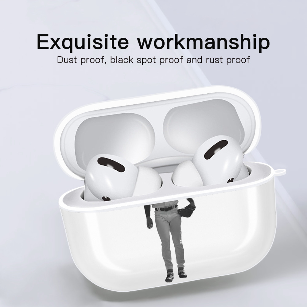  AirPods Pro Hard Case White With Keychain, Durable Flexible PC, Precise Cutouts, Anti-Fingerprint, Yellowing & Scratch Resistant, Full Protection, Washable