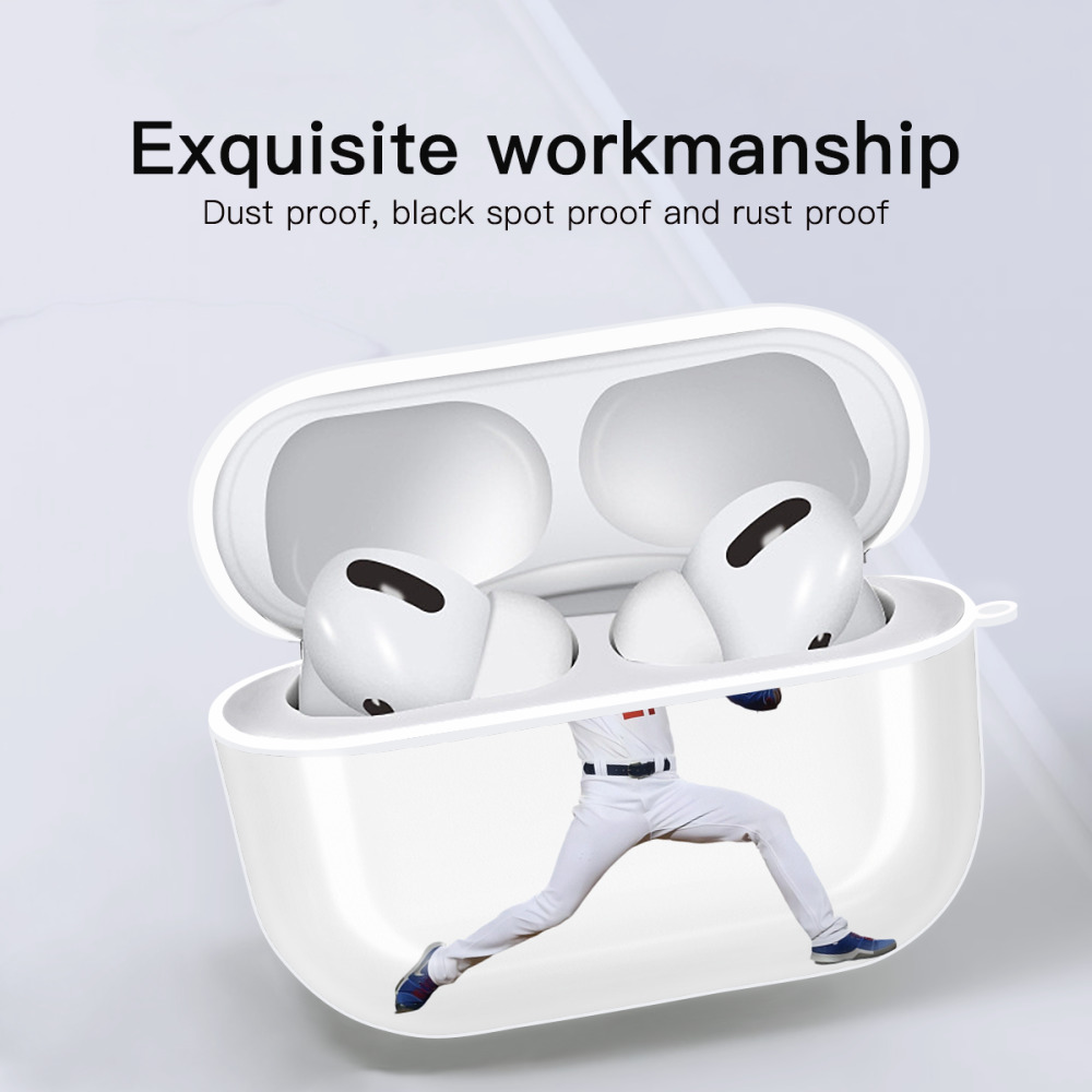  AirPods Pro Hard Case White With Keychain, Durable Flexible PC, Precise Cutouts, Anti-Fingerprint, Yellowing & Scratch Resistant, Full Protection, Washable