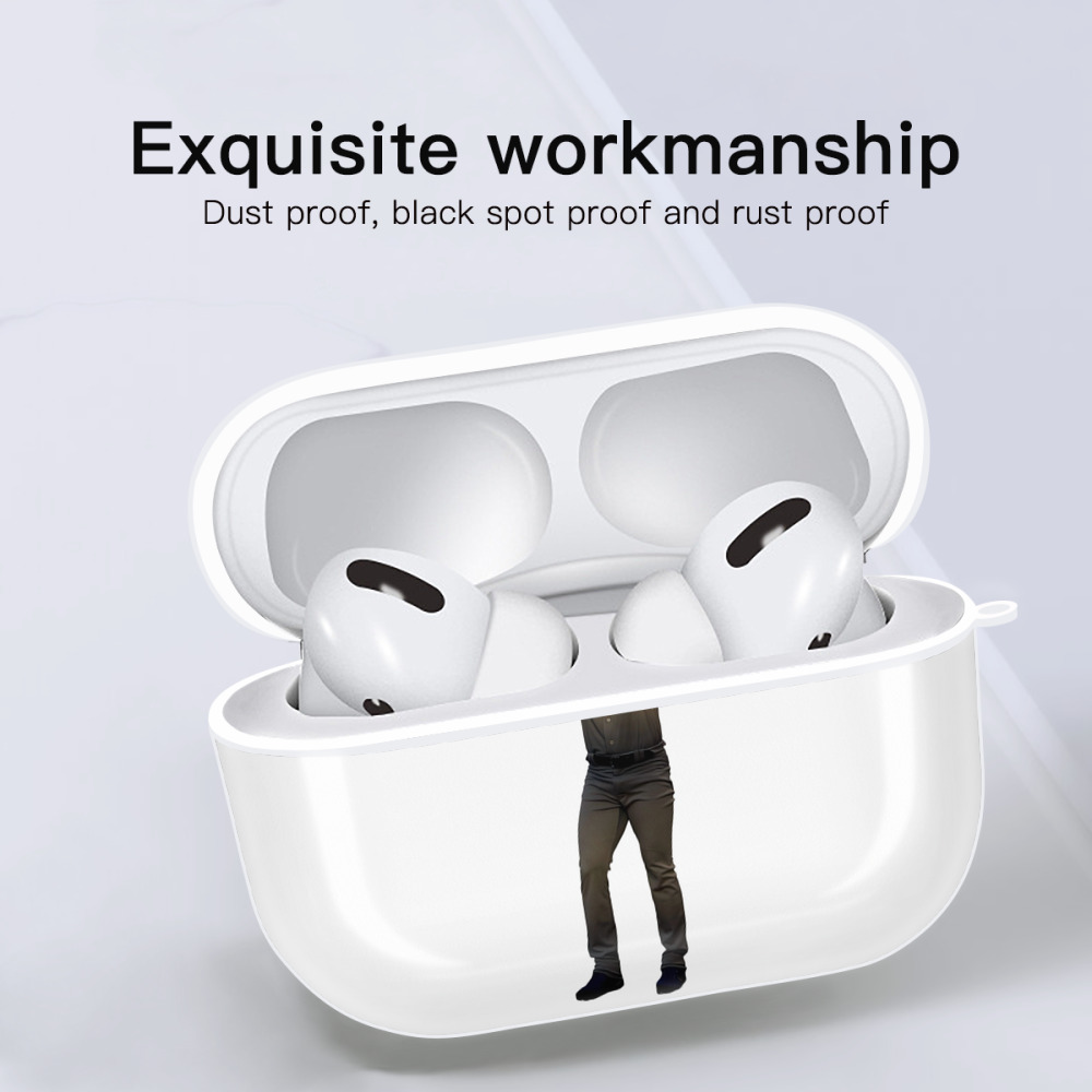  AirPods Pro Hard Case White With Keychain, Durable Flexible PC, Precise Cutouts, Anti-Fingerprint, Yellowing & Scratch Resistant, Full Protection, Washable