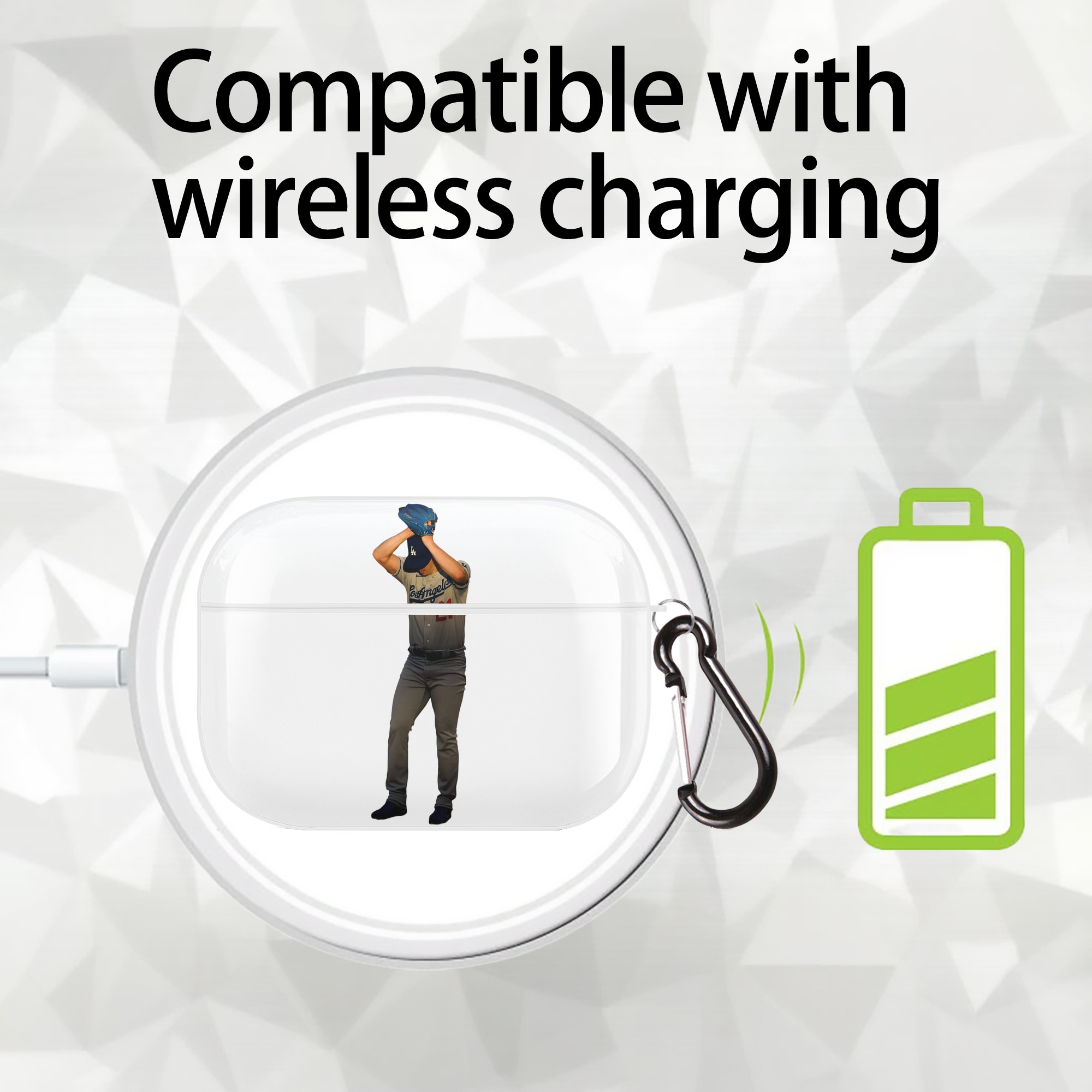  AirPods Pro Hard Case White With Keychain, Durable Flexible PC, Precise Cutouts, Anti-Fingerprint, Yellowing & Scratch Resistant, Full Protection, Washable