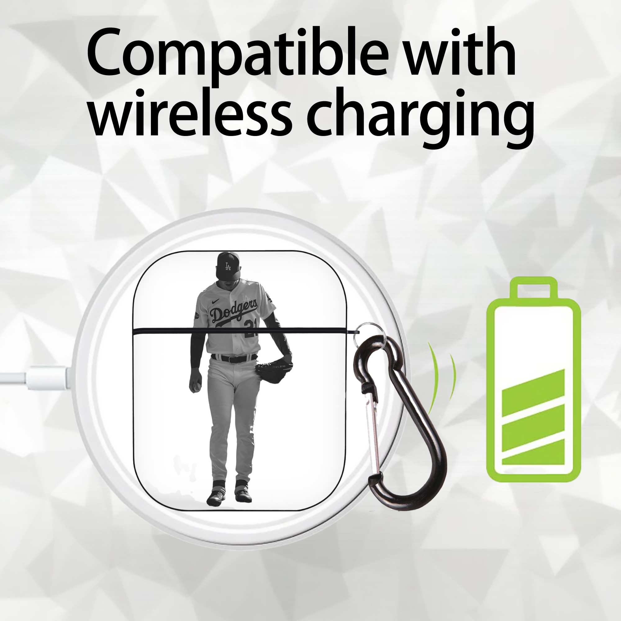  AirPods 2 Case Hard Shell Black, Flexible PC Material, Precise Cutouts, Full Protection, Anti-Fingerprint, Washable, Includes Keychain – Durable & Slim Design