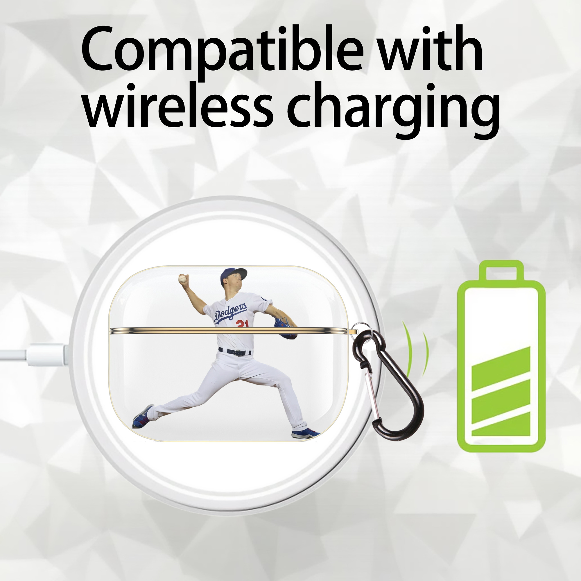  Luxury Gold AirPods Pro Case With Keychain, Flexible PC Material, Full Protection, Precise Cutouts, Anti-Fingerprint, Washable, Durable Design