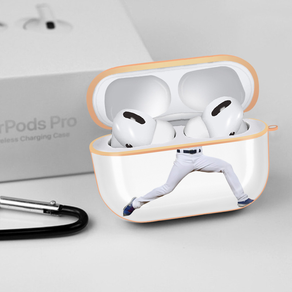  AirPods Pro Protective Case Rose Gold, Flexible PC Material, Precise Fit, Anti-Slip Cover, Full Protection, Fingerprint Resistant, Washable With Keychain