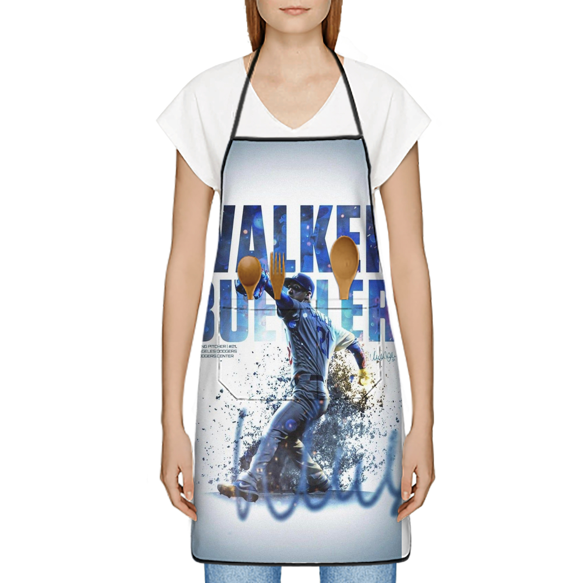  Stain-Resistant Polyester Apron With Pocket – Full Print, Waterproof, Anti-Wrinkle, Anti-Pilling – Ideal For Kitchen, BBQ, Restaurant, Salon & More