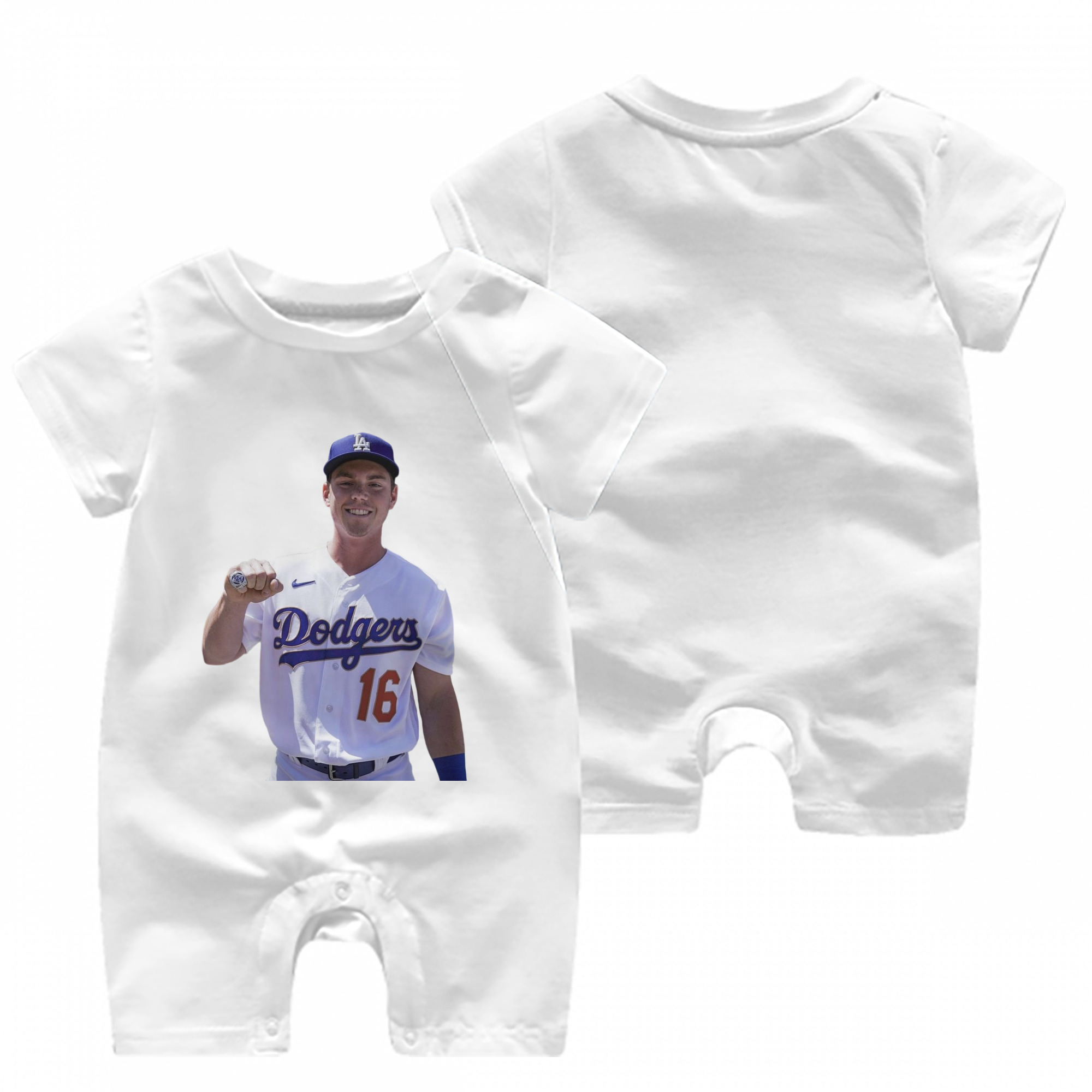  Baby Short Sleeve Onesie – 100% Cotton Soft & Breathable Digital Print Romper – Double-Sided Print, Snap Closure For Easy Diaper Changes – Comfortable For Boys & Girls