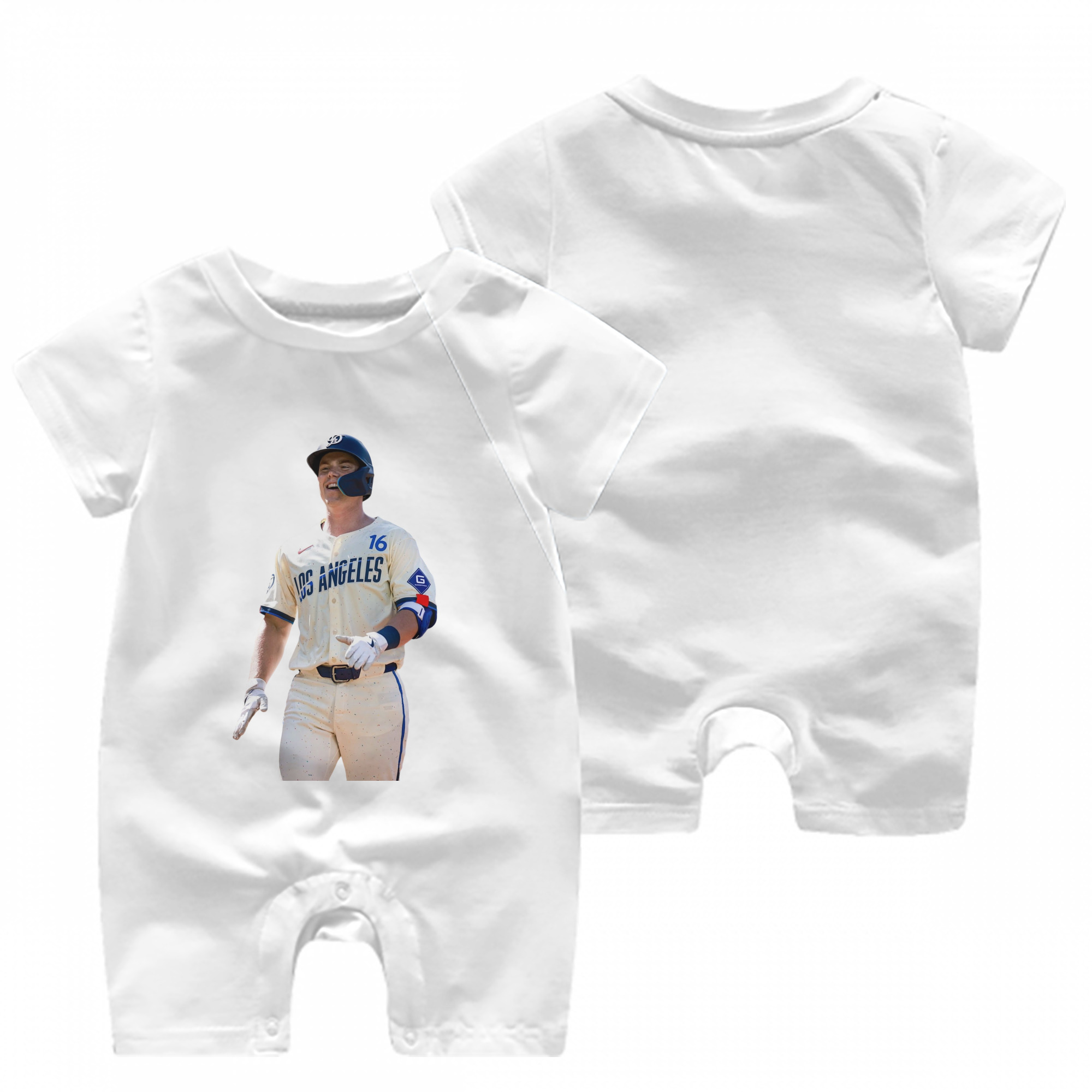  Baby Short Sleeve Onesie – 100% Cotton Soft & Breathable Digital Print Romper – Double-Sided Print, Snap Closure For Easy Diaper Changes – Comfortable For Boys & Girls