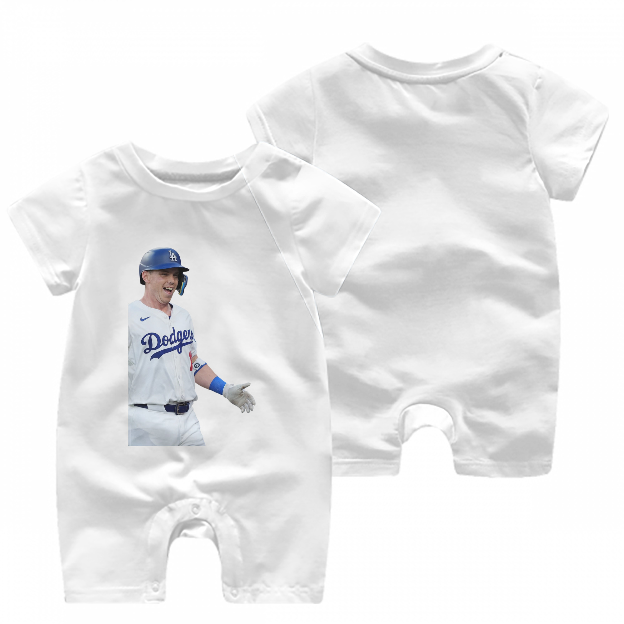  Baby Short Sleeve Onesie – 100% Cotton Soft & Breathable Digital Print Romper – Double-Sided Print, Snap Closure For Easy Diaper Changes – Comfortable For Boys & Girls