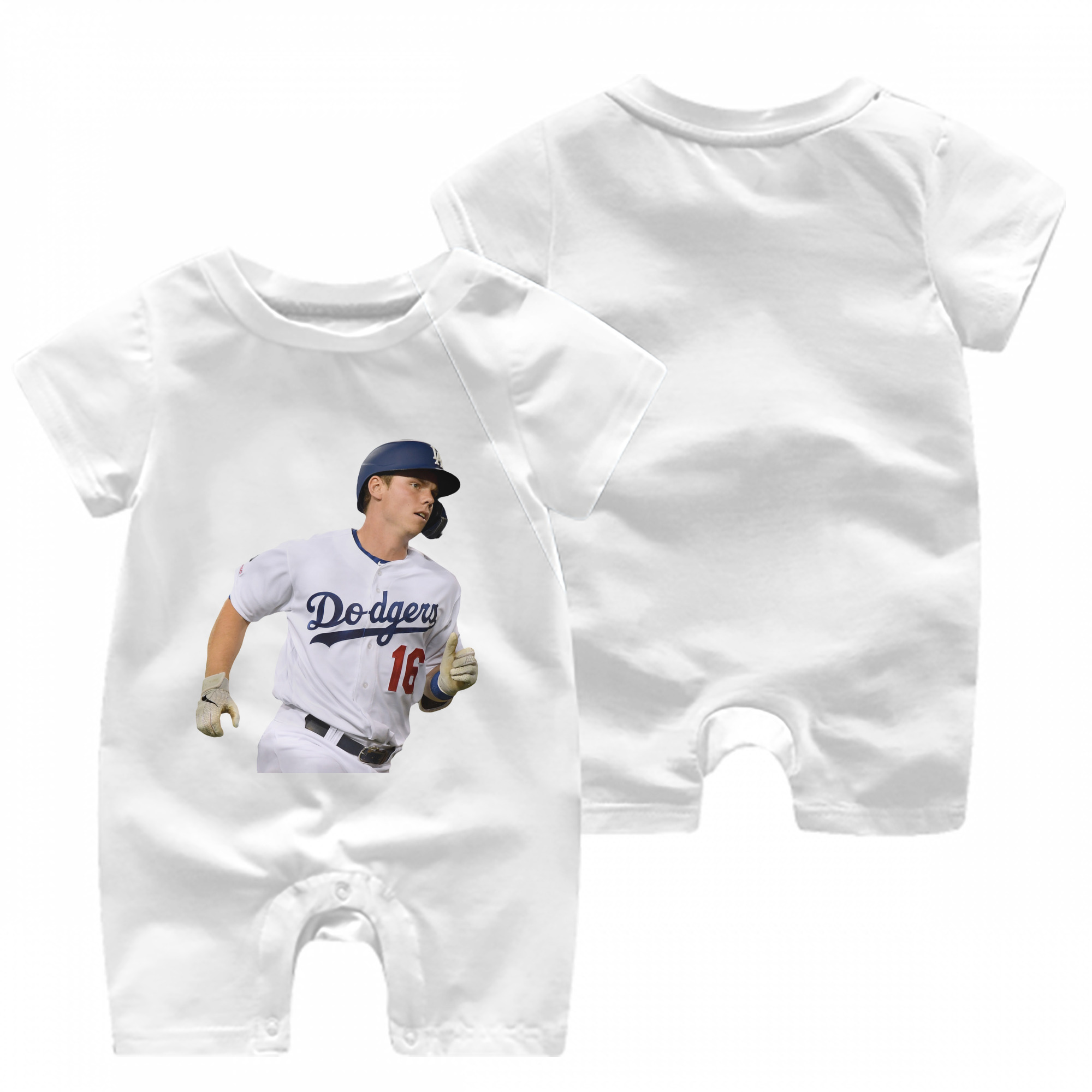  Baby Short Sleeve Onesie – 100% Cotton Soft & Breathable Digital Print Romper – Double-Sided Print, Snap Closure For Easy Diaper Changes – Comfortable For Boys & Girls