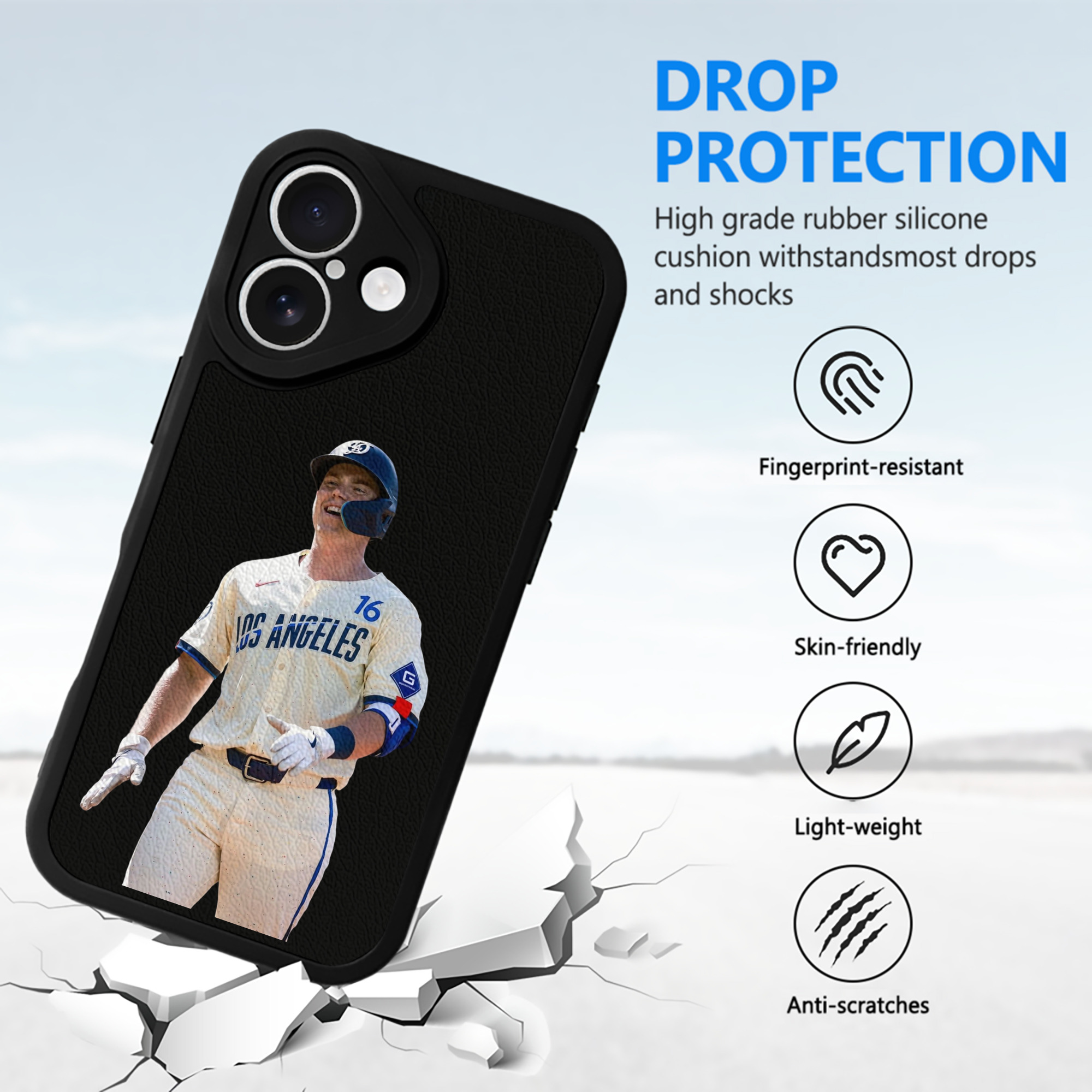  IPhone 16 Silicone Leather Case – UV Print, Lambskin Texture – Perfect Fit, Wireless Charging Compatible, Scratch Resistant, Precise Cutouts – Stylish Protection For IPhone 16