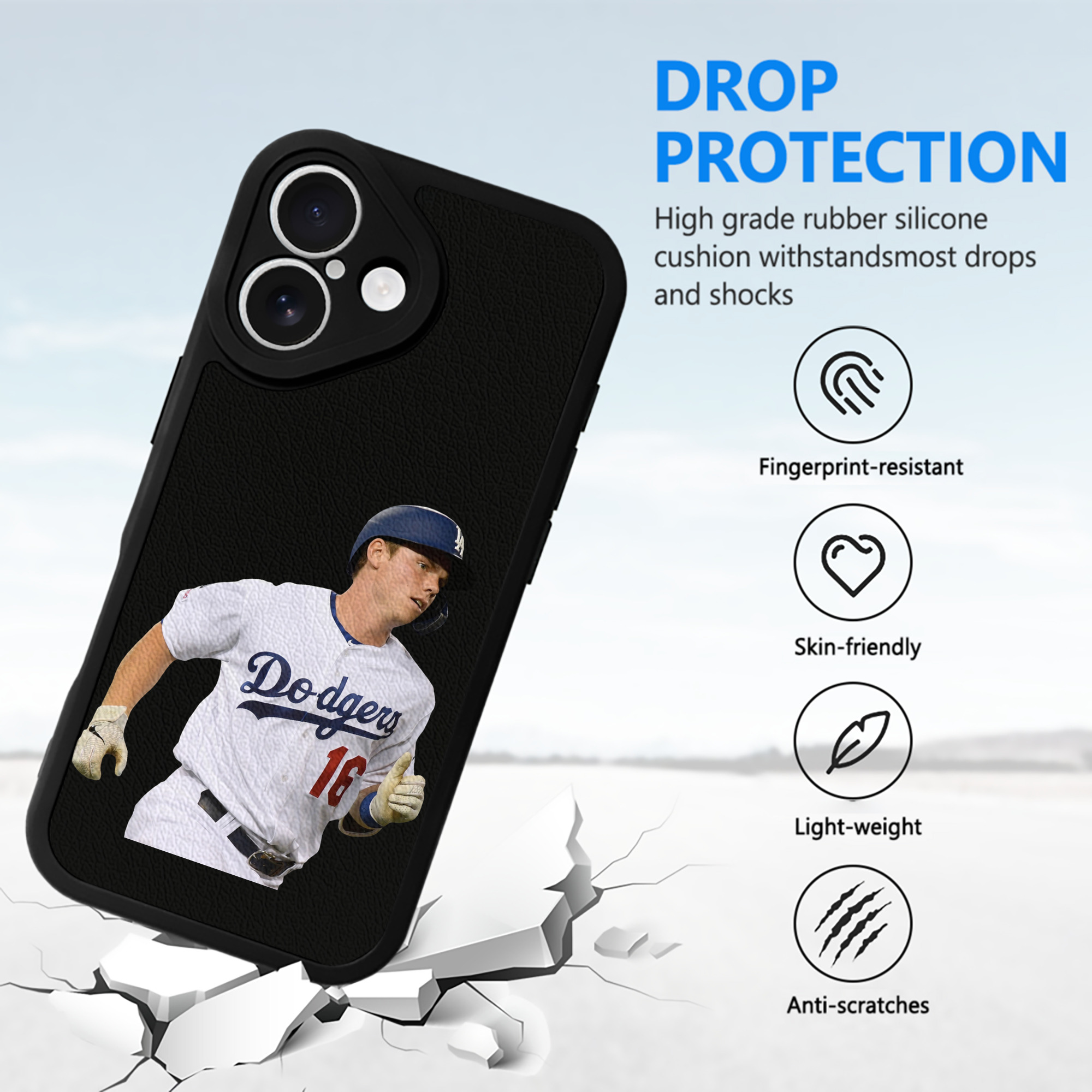  IPhone 16 Silicone Leather Case – UV Print, Lambskin Texture – Perfect Fit, Wireless Charging Compatible, Scratch Resistant, Precise Cutouts – Stylish Protection For IPhone 16