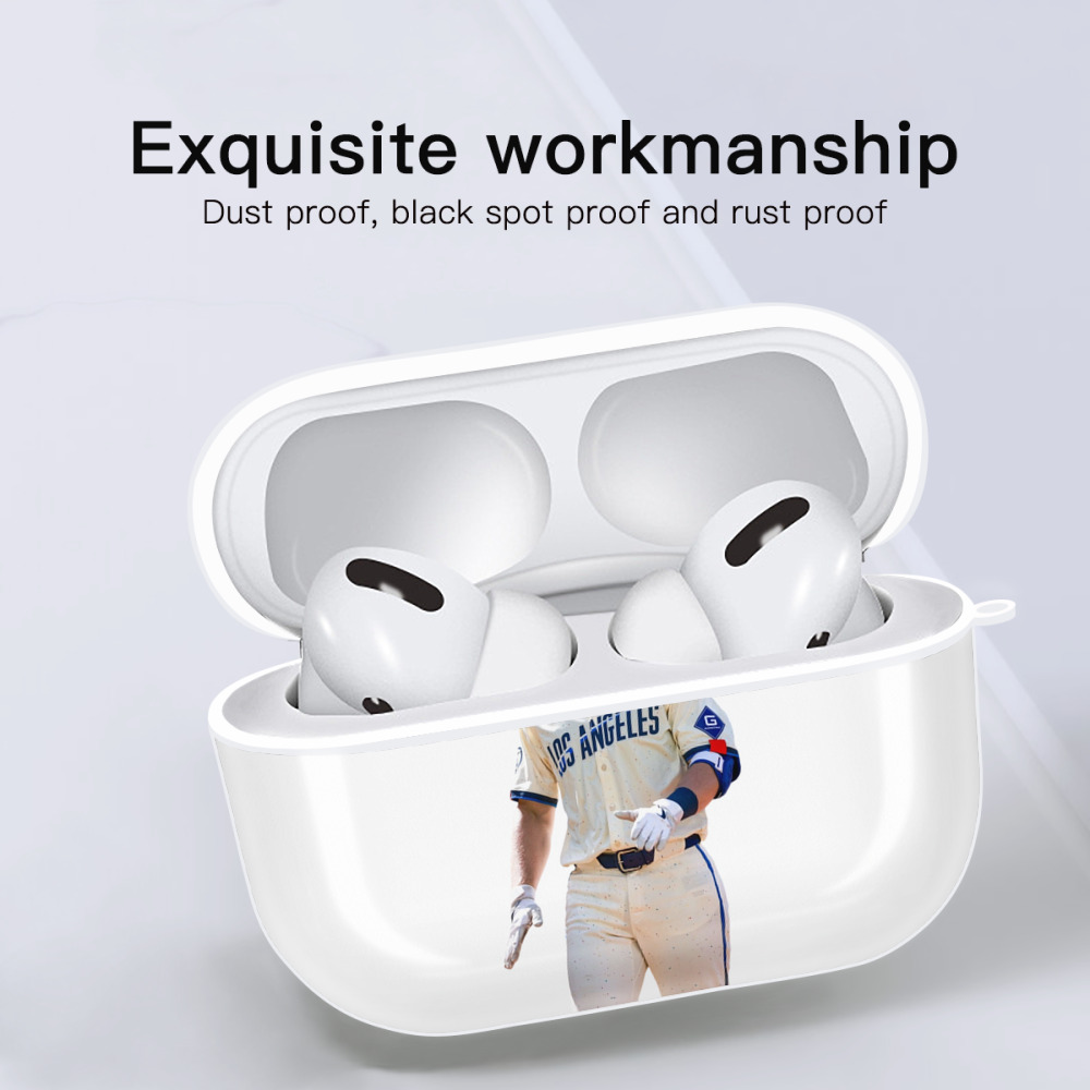  AirPods Pro Hard Case White With Keychain, Durable Flexible PC, Precise Cutouts, Anti-Fingerprint, Yellowing & Scratch Resistant, Full Protection, Washable