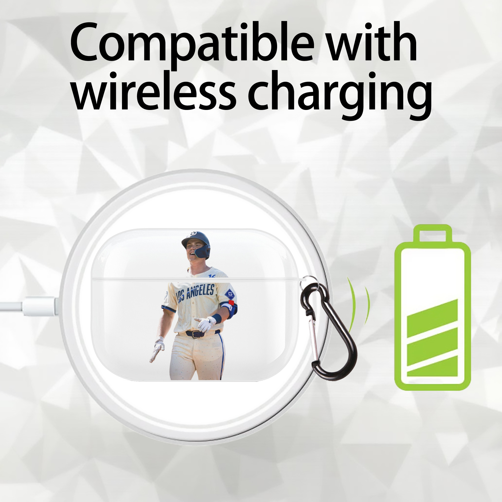  AirPods Pro Hard Case White With Keychain, Durable Flexible PC, Precise Cutouts, Anti-Fingerprint, Yellowing & Scratch Resistant, Full Protection, Washable