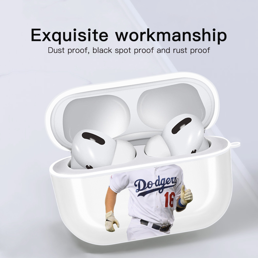  AirPods Pro Hard Case White With Keychain, Durable Flexible PC, Precise Cutouts, Anti-Fingerprint, Yellowing & Scratch Resistant, Full Protection, Washable