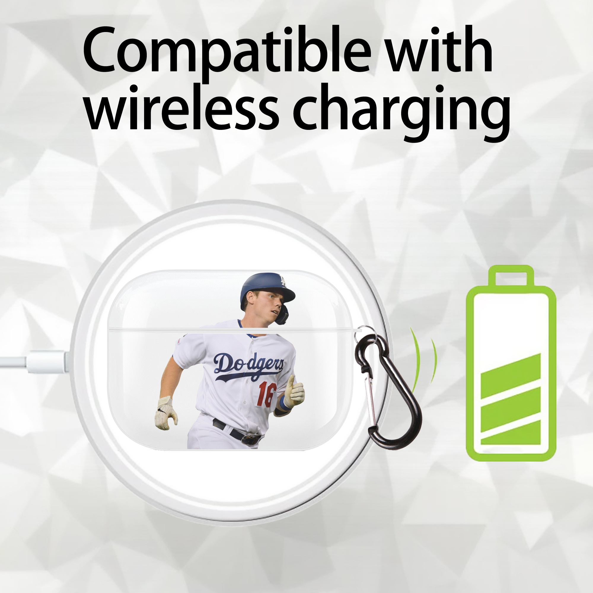  AirPods Pro Hard Case White With Keychain, Durable Flexible PC, Precise Cutouts, Anti-Fingerprint, Yellowing & Scratch Resistant, Full Protection, Washable