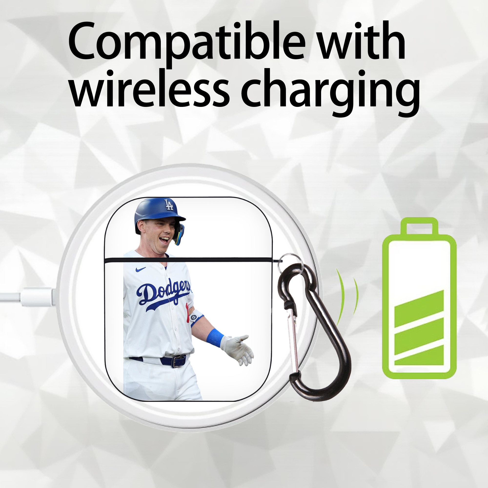  AirPods 2 Case Hard Shell Black, Flexible PC Material, Precise Cutouts, Full Protection, Anti-Fingerprint, Washable, Includes Keychain – Durable & Slim Design