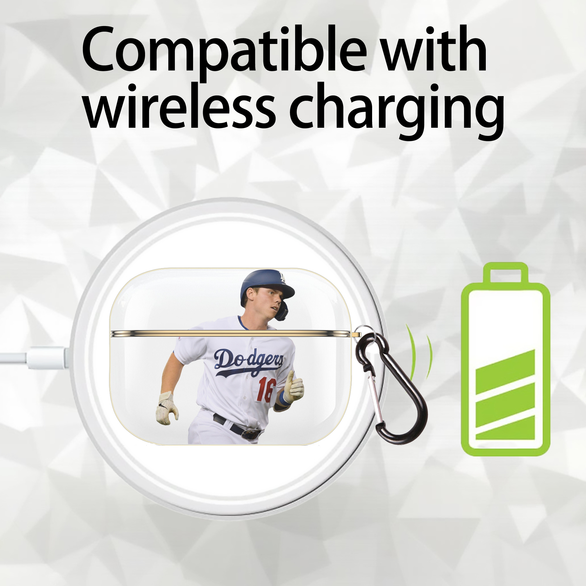  Luxury Gold AirPods Pro Case With Keychain, Flexible PC Material, Full Protection, Precise Cutouts, Anti-Fingerprint, Washable, Durable Design