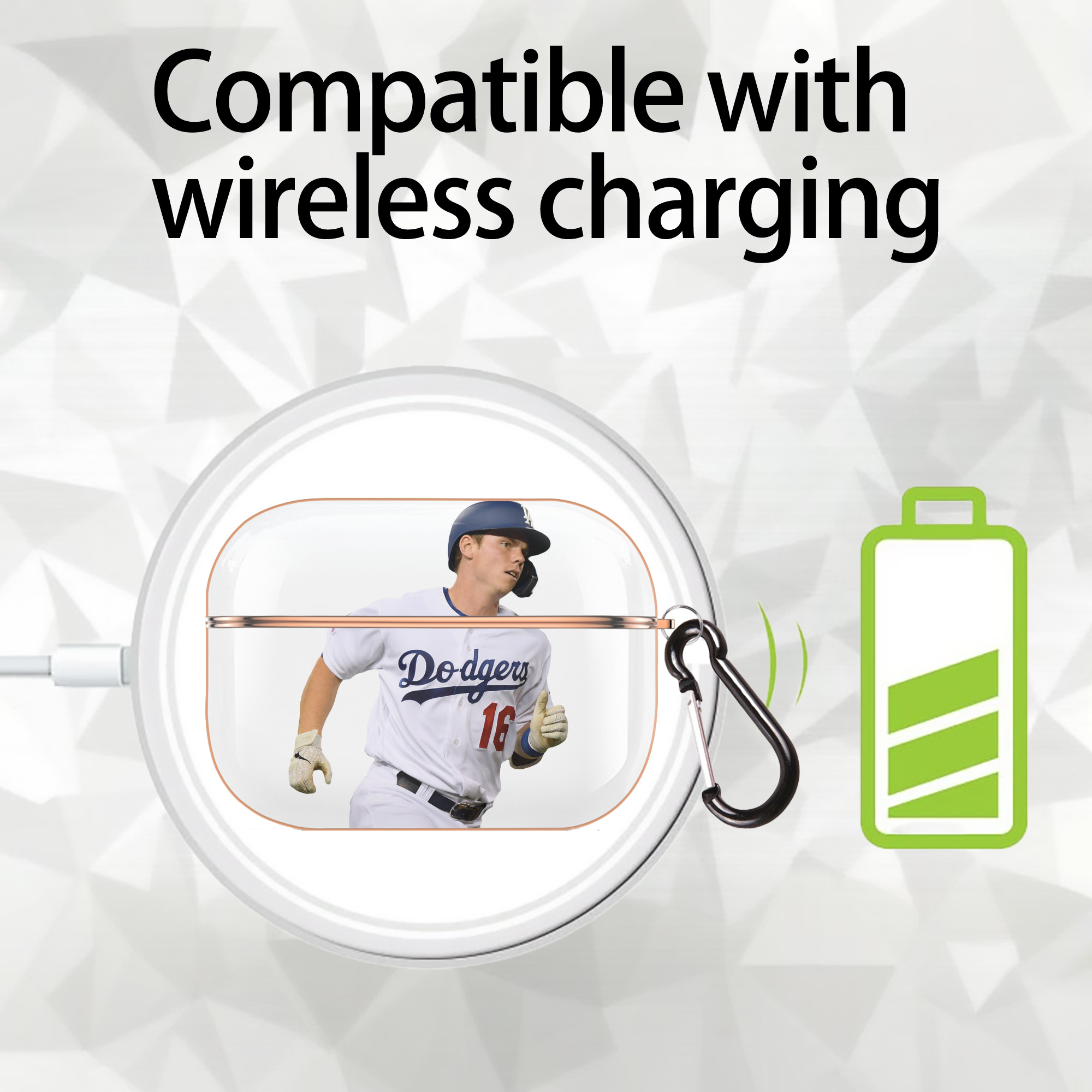  AirPods Pro Protective Case Rose Gold, Flexible PC Material, Precise Fit, Anti-Slip Cover, Full Protection, Fingerprint Resistant, Washable With Keychain