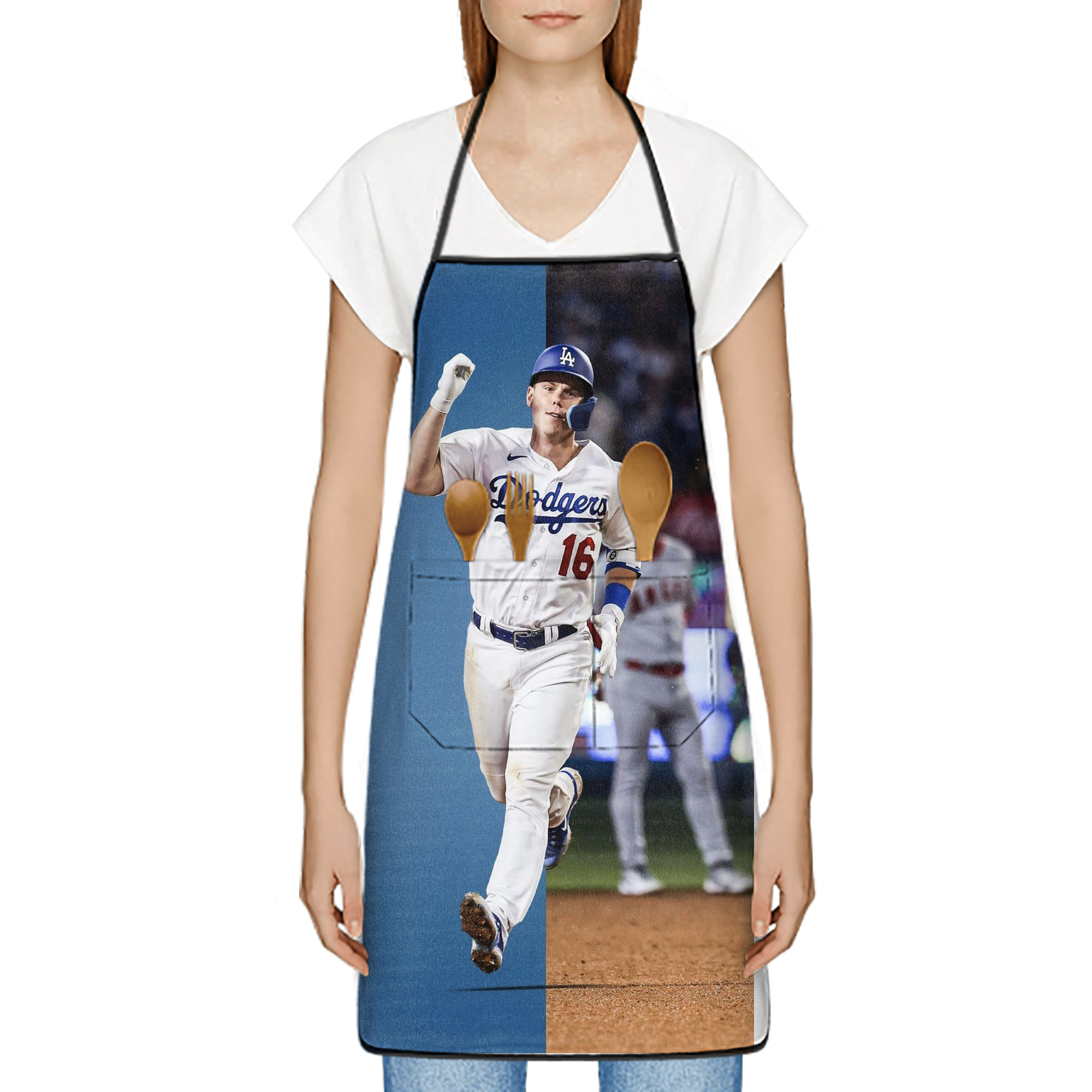  Stain-Resistant Polyester Apron With Pocket – Full Print, Waterproof, Anti-Wrinkle, Anti-Pilling – Ideal For Kitchen, BBQ, Restaurant, Salon & More