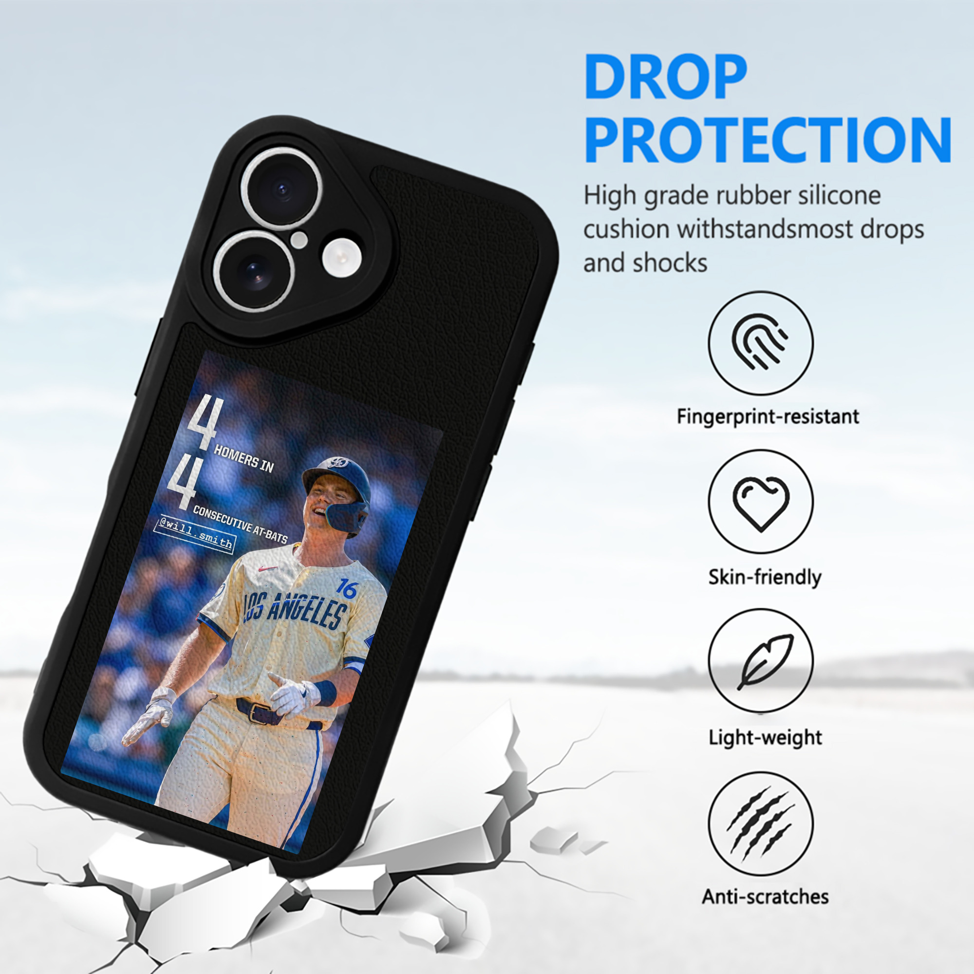  IPhone 16 Silicone Leather Case – UV Print, Lambskin Texture – Perfect Fit, Wireless Charging Compatible, Scratch Resistant, Precise Cutouts – Stylish Protection For IPhone 16