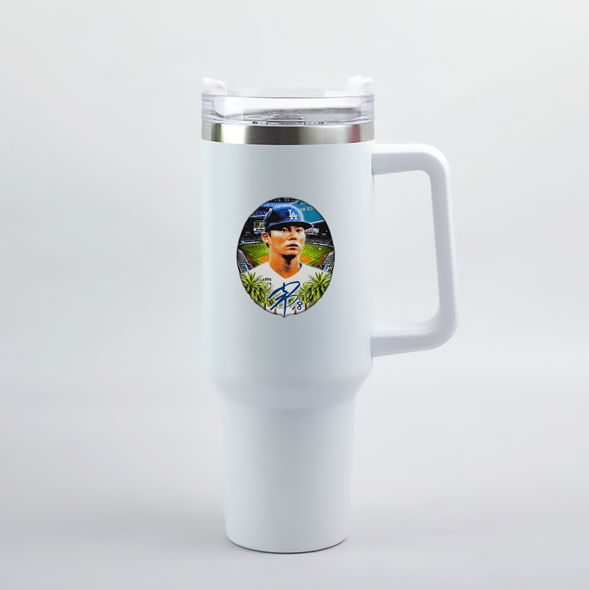  40oz Handle Car Tumbler – Durable Stainless Steel Travel Mug With UV Print – Double Wall Insulated, Fits Most Car Cup Holders