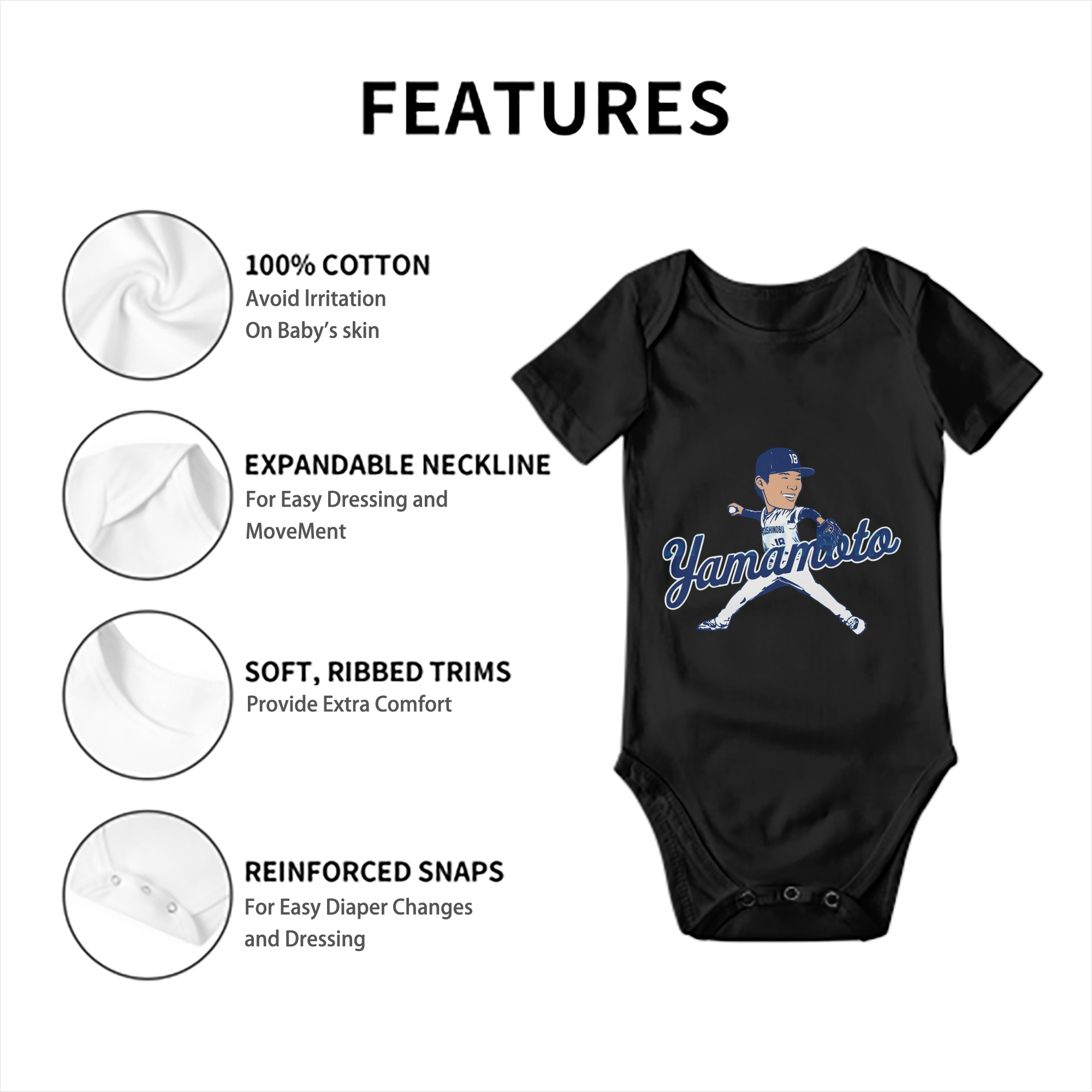  Baby Short Sleeve Romper – 100% Cotton Soft & Breathable Digital Print Onesie With Easy Snap Closure And Envelope Shoulder – Comfortable For Daily Wear & Travel