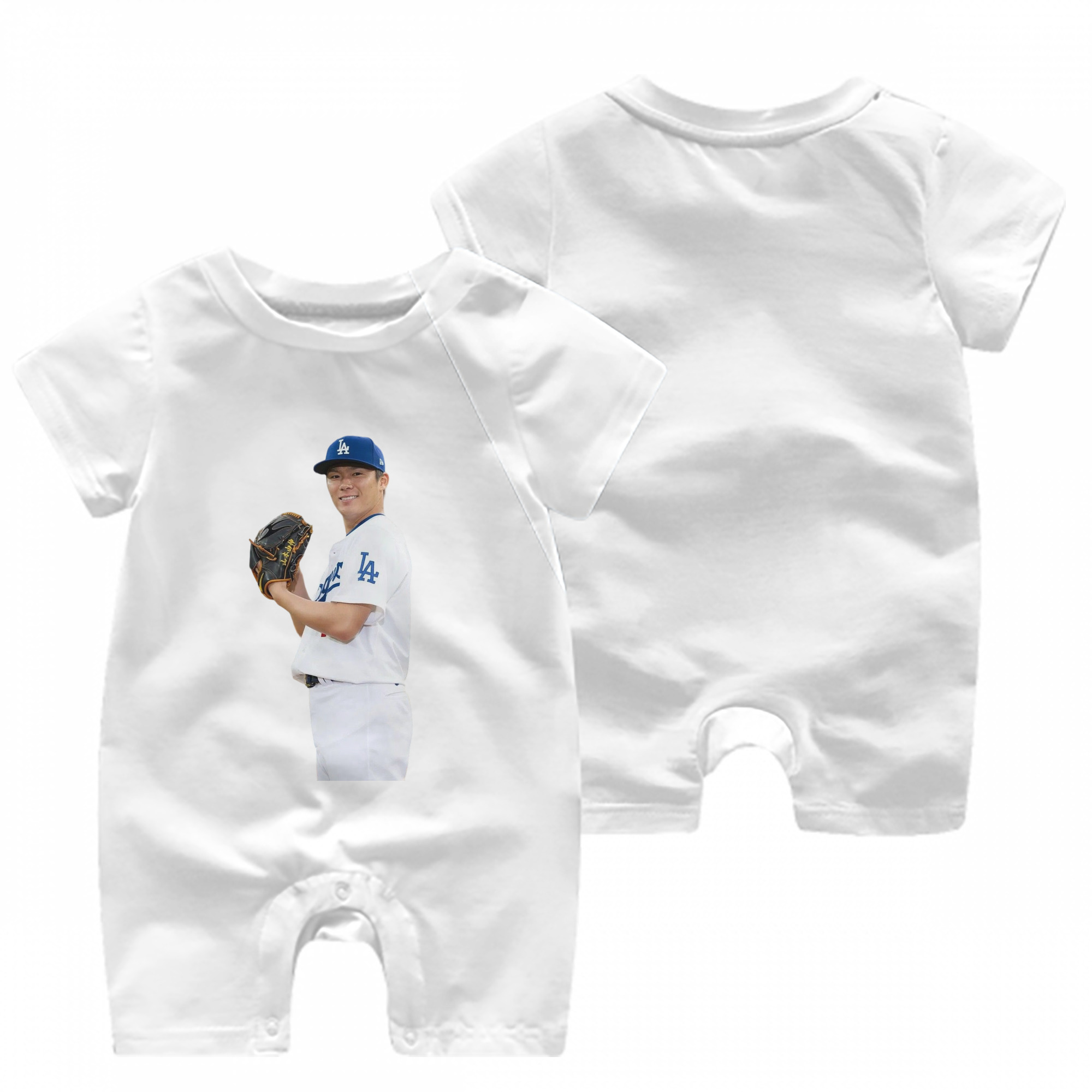  Baby Short Sleeve Onesie – 100% Cotton Soft & Breathable Digital Print Romper – Double-Sided Print, Snap Closure For Easy Diaper Changes – Comfortable For Boys & Girls