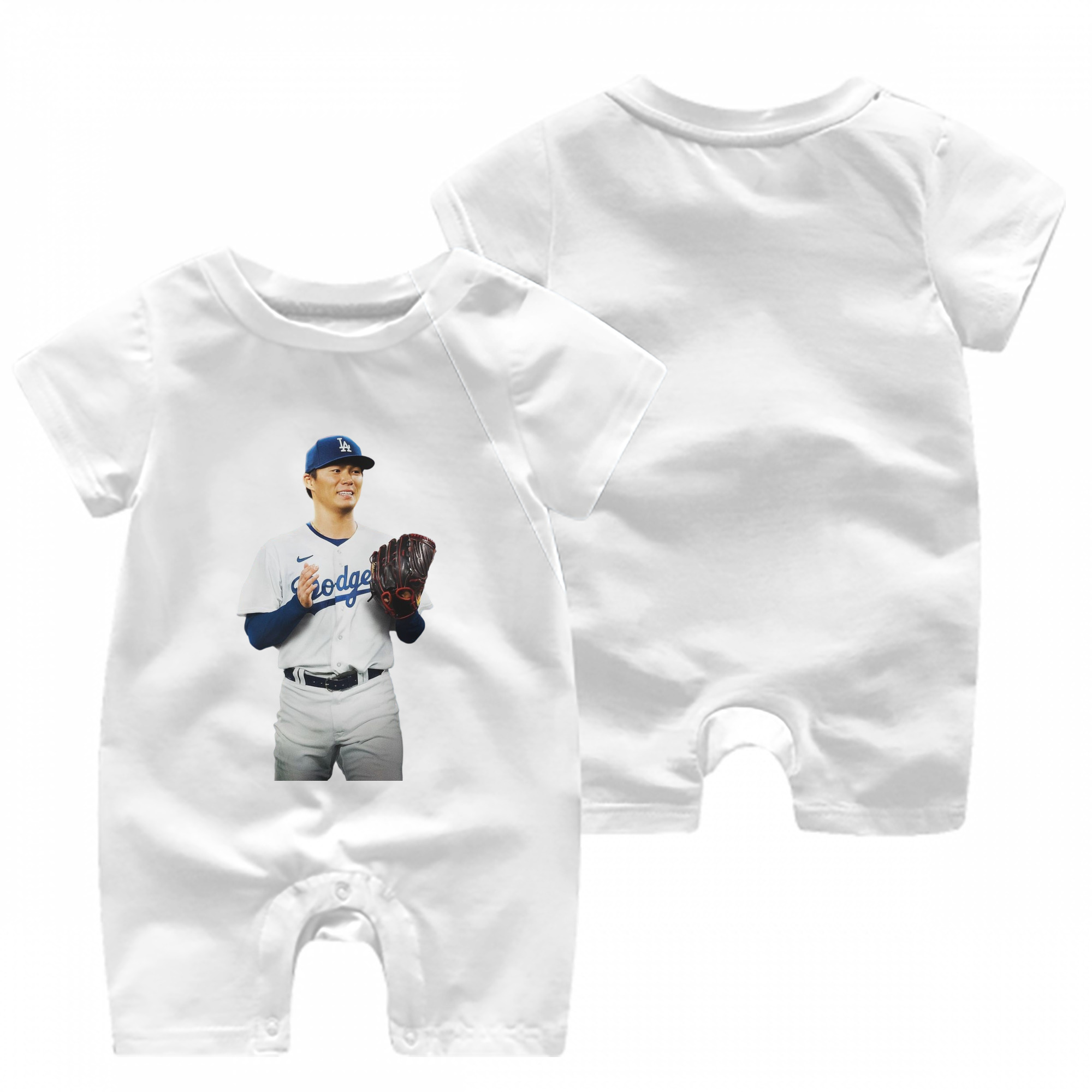  Baby Short Sleeve Onesie – 100% Cotton Soft & Breathable Digital Print Romper – Double-Sided Print, Snap Closure For Easy Diaper Changes – Comfortable For Boys & Girls