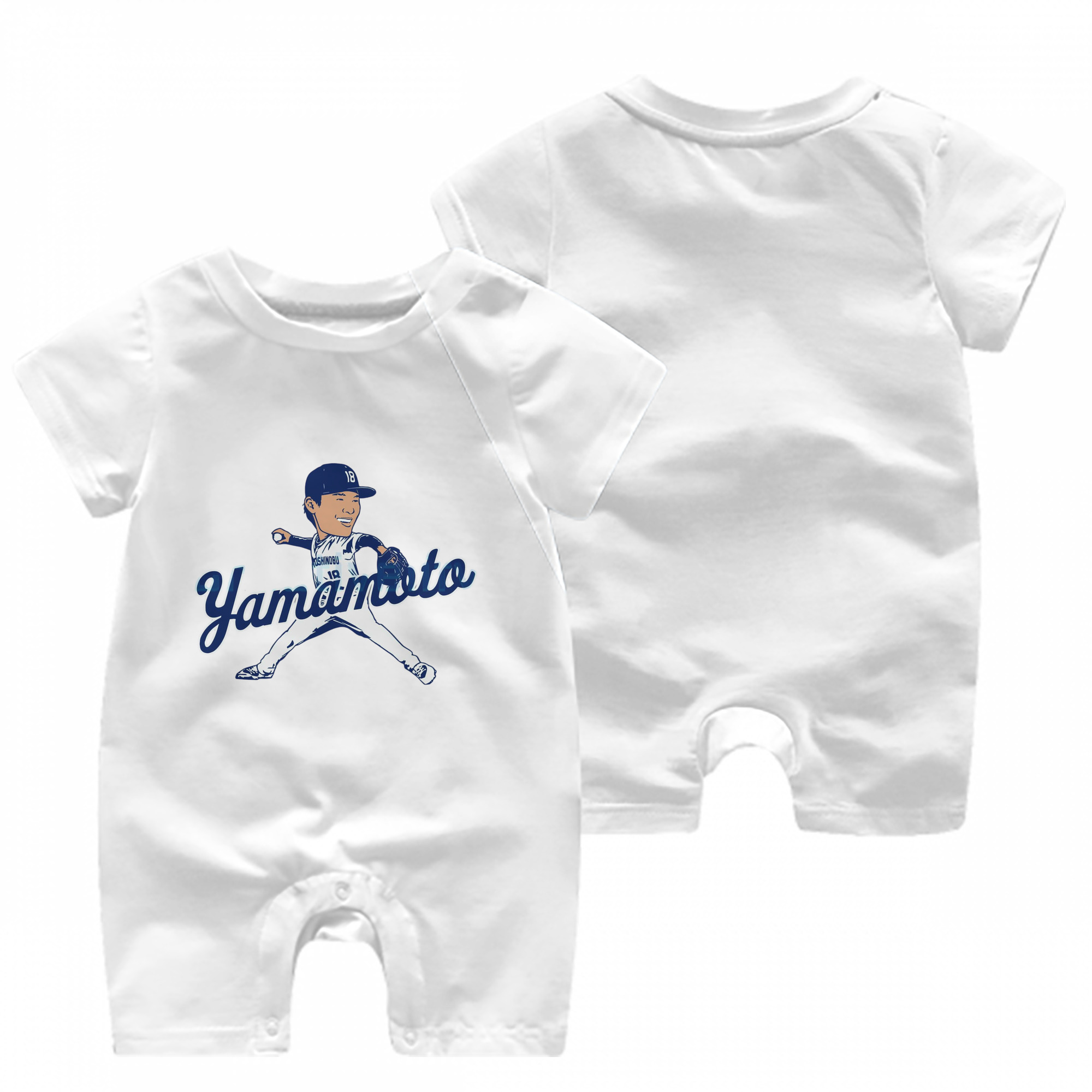  Baby Short Sleeve Onesie – 100% Cotton Soft & Breathable Digital Print Romper – Double-Sided Print, Snap Closure For Easy Diaper Changes – Comfortable For Boys & Girls