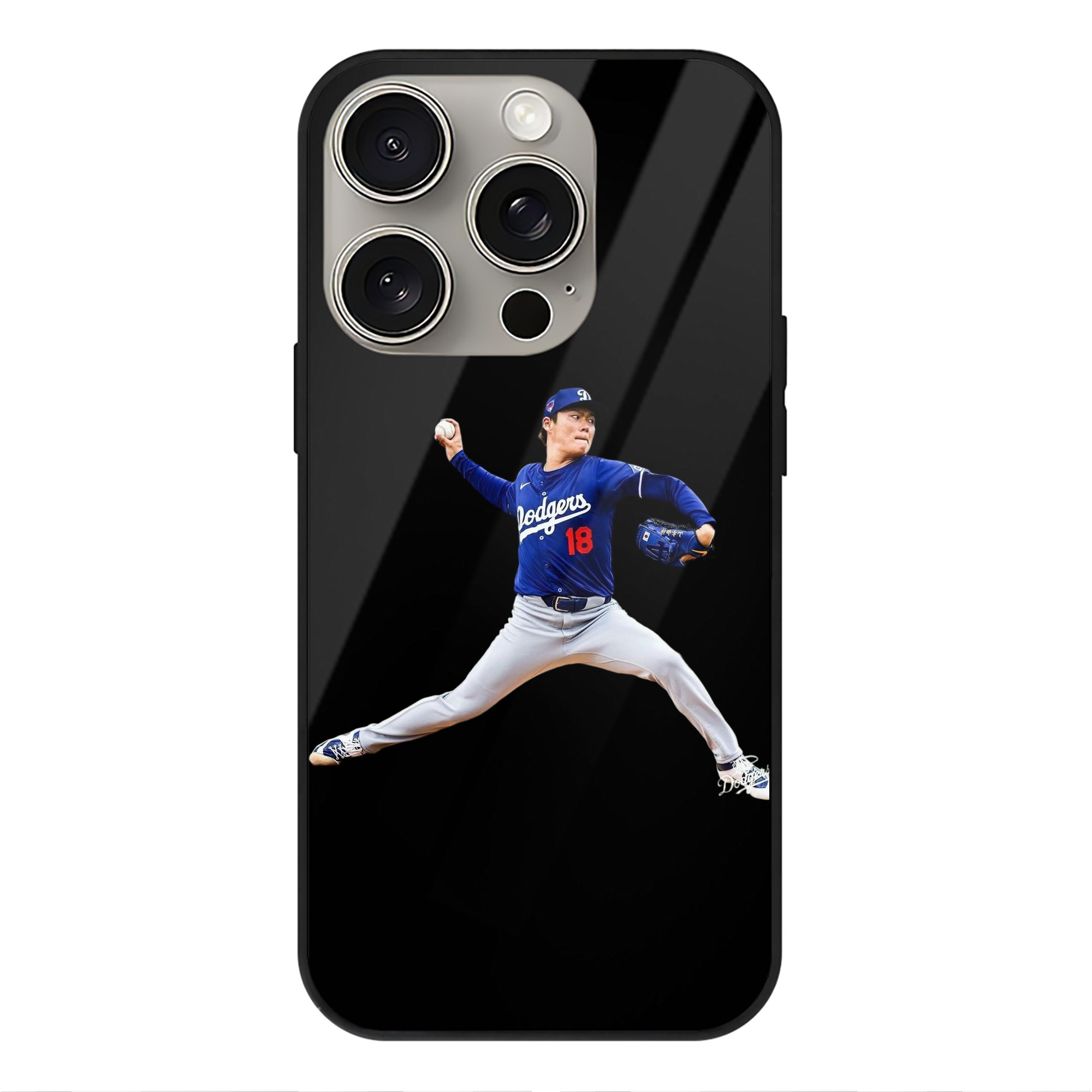  IPhone 15 Pro Mirror Phone Case – UV Printed Glass + TPU – Scratch-Resistant, Wireless Charging Compatible, Precise Fit & Stylish Design