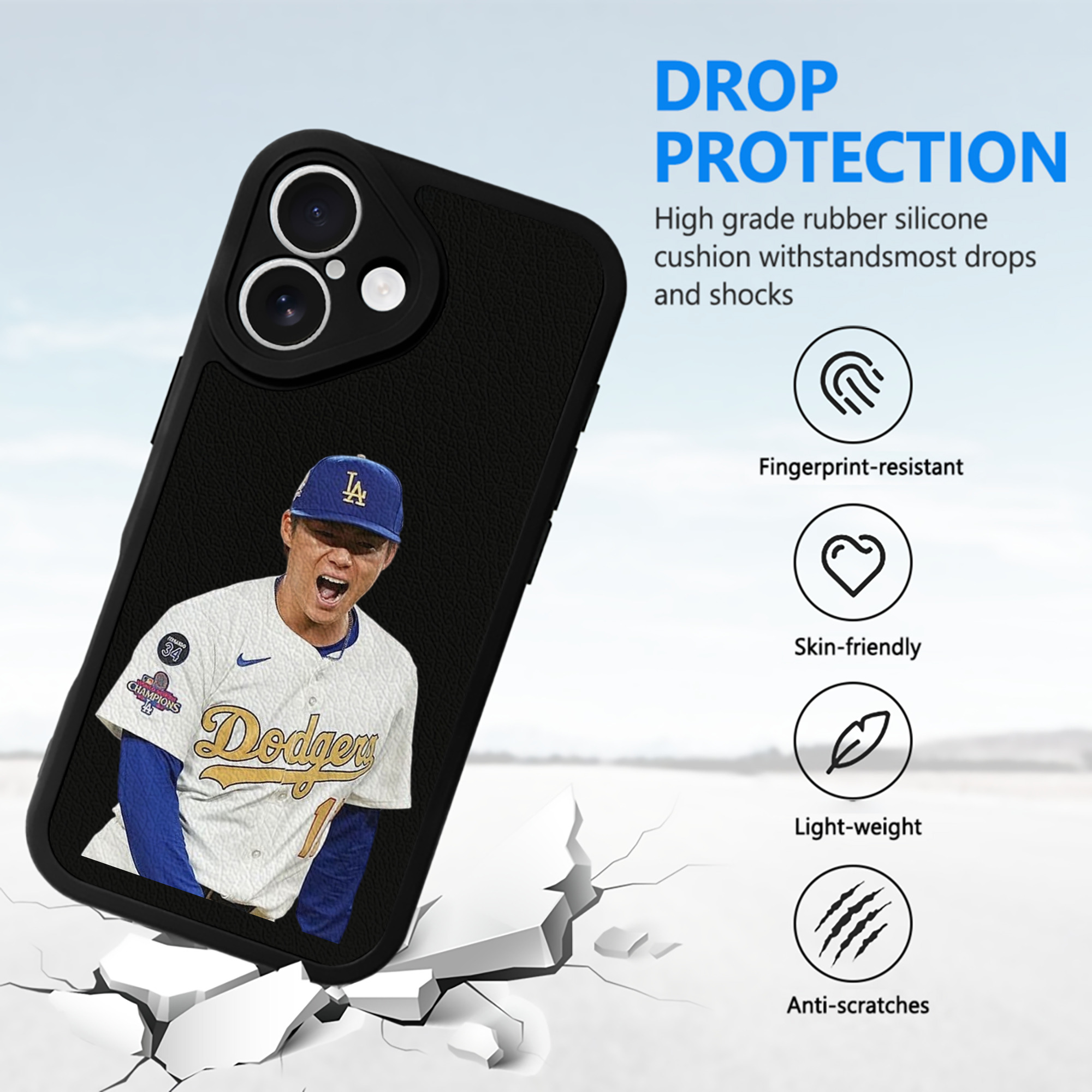  IPhone 16 Silicone Leather Case – UV Print, Lambskin Texture – Perfect Fit, Wireless Charging Compatible, Scratch Resistant, Precise Cutouts – Stylish Protection For IPhone 16