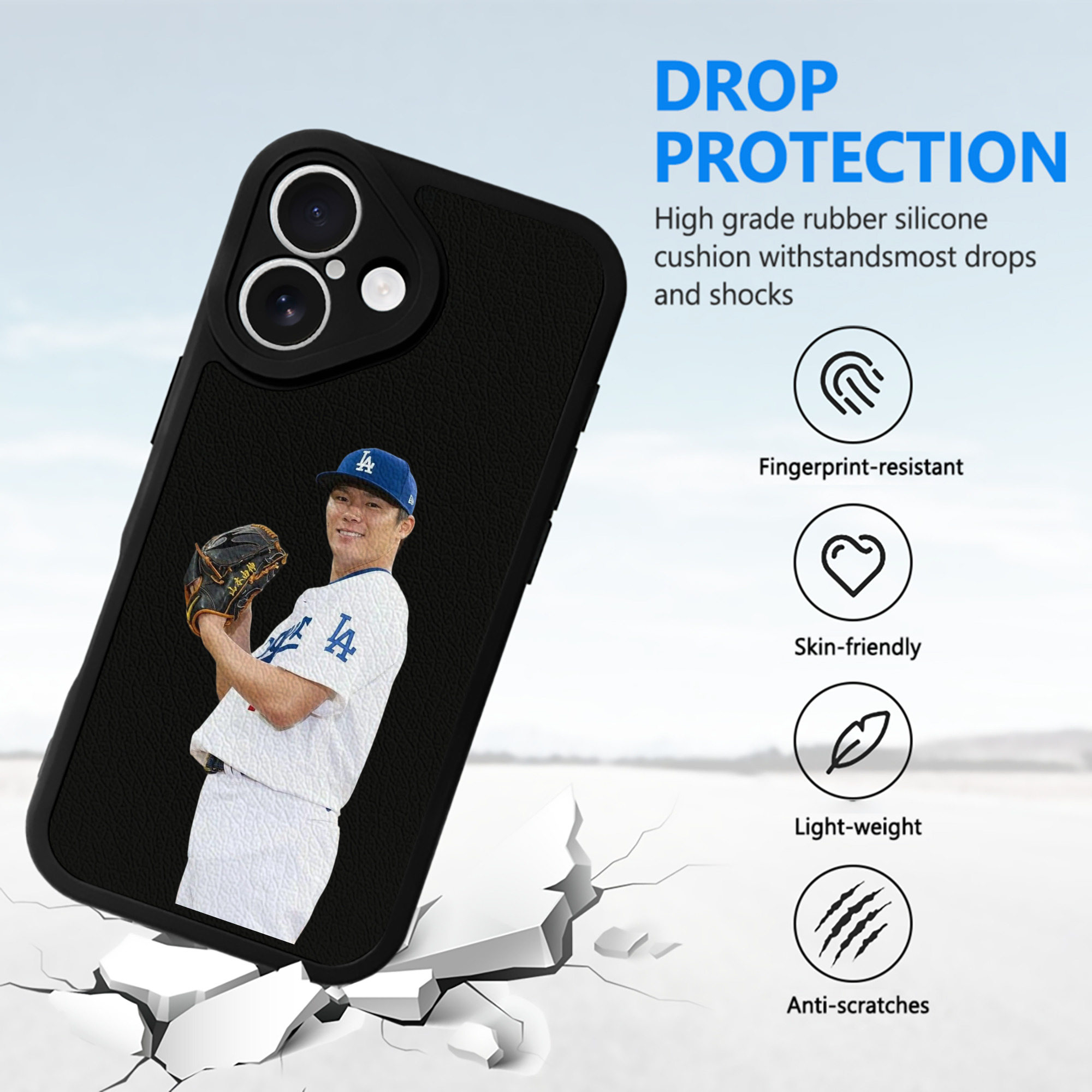  IPhone 16 Silicone Leather Case – UV Print, Lambskin Texture – Perfect Fit, Wireless Charging Compatible, Scratch Resistant, Precise Cutouts – Stylish Protection For IPhone 16