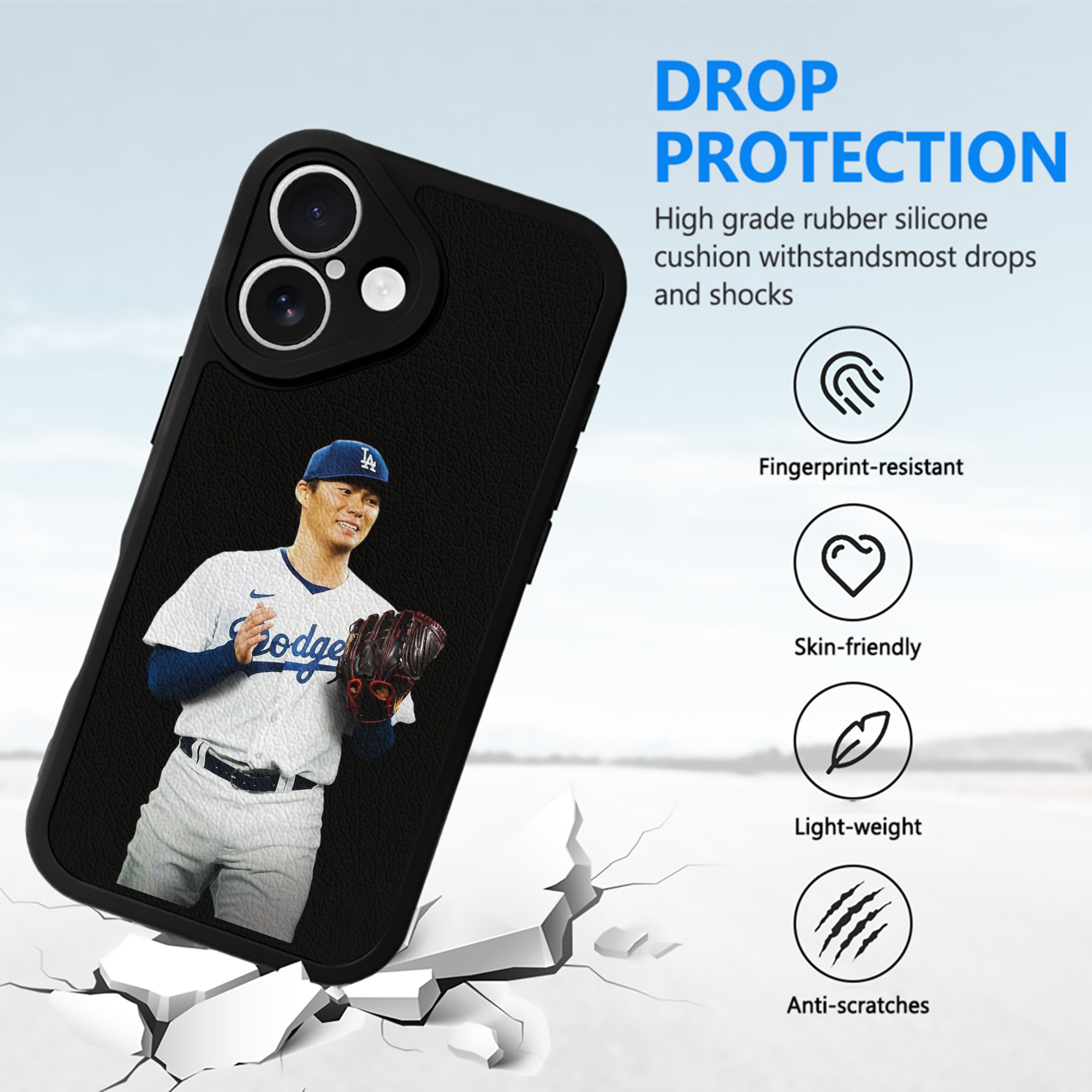  IPhone 16 Silicone Leather Case – UV Print, Lambskin Texture – Perfect Fit, Wireless Charging Compatible, Scratch Resistant, Precise Cutouts – Stylish Protection For IPhone 16