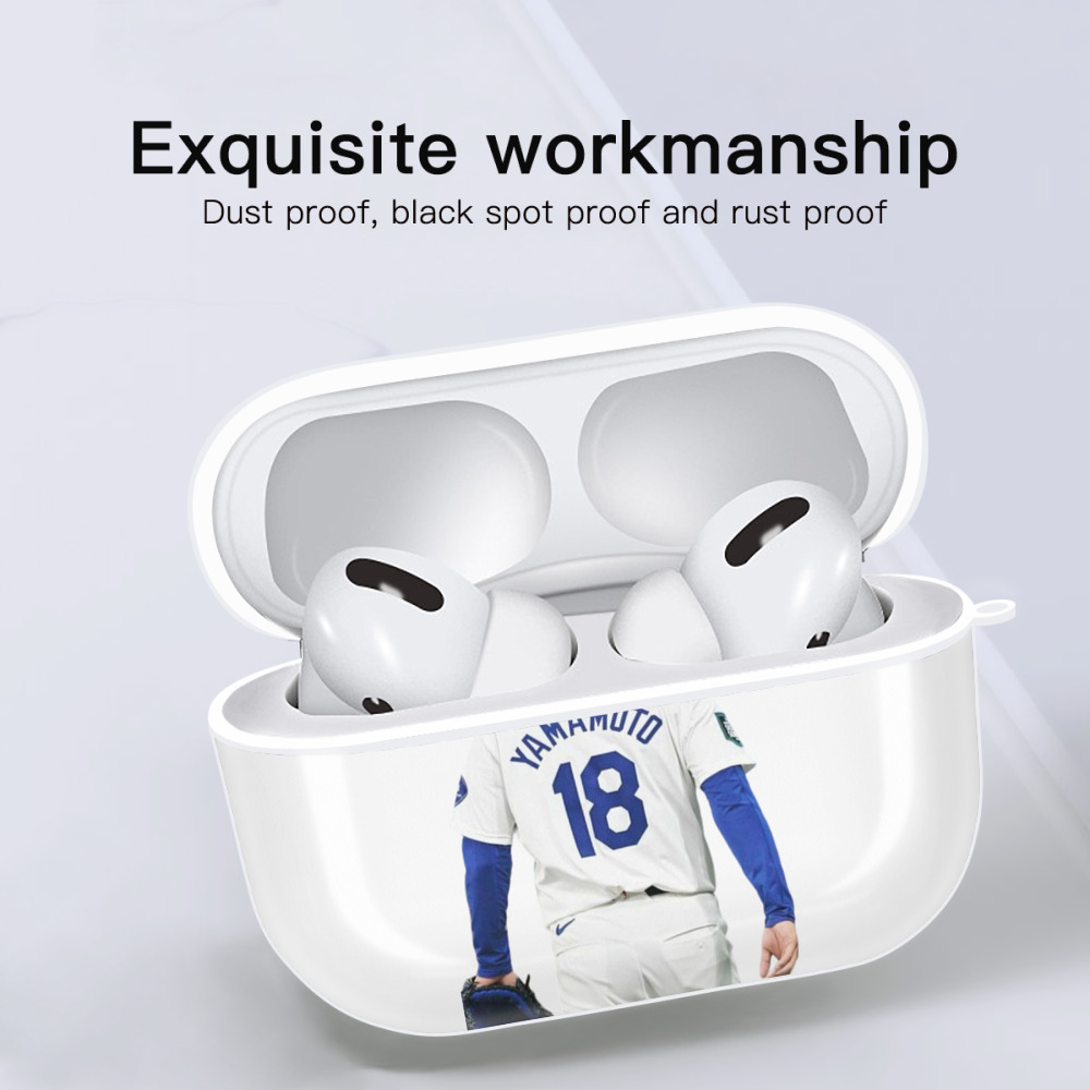  AirPods Pro Hard Case White With Keychain, Durable Flexible PC, Precise Cutouts, Anti-Fingerprint, Yellowing & Scratch Resistant, Full Protection, Washable