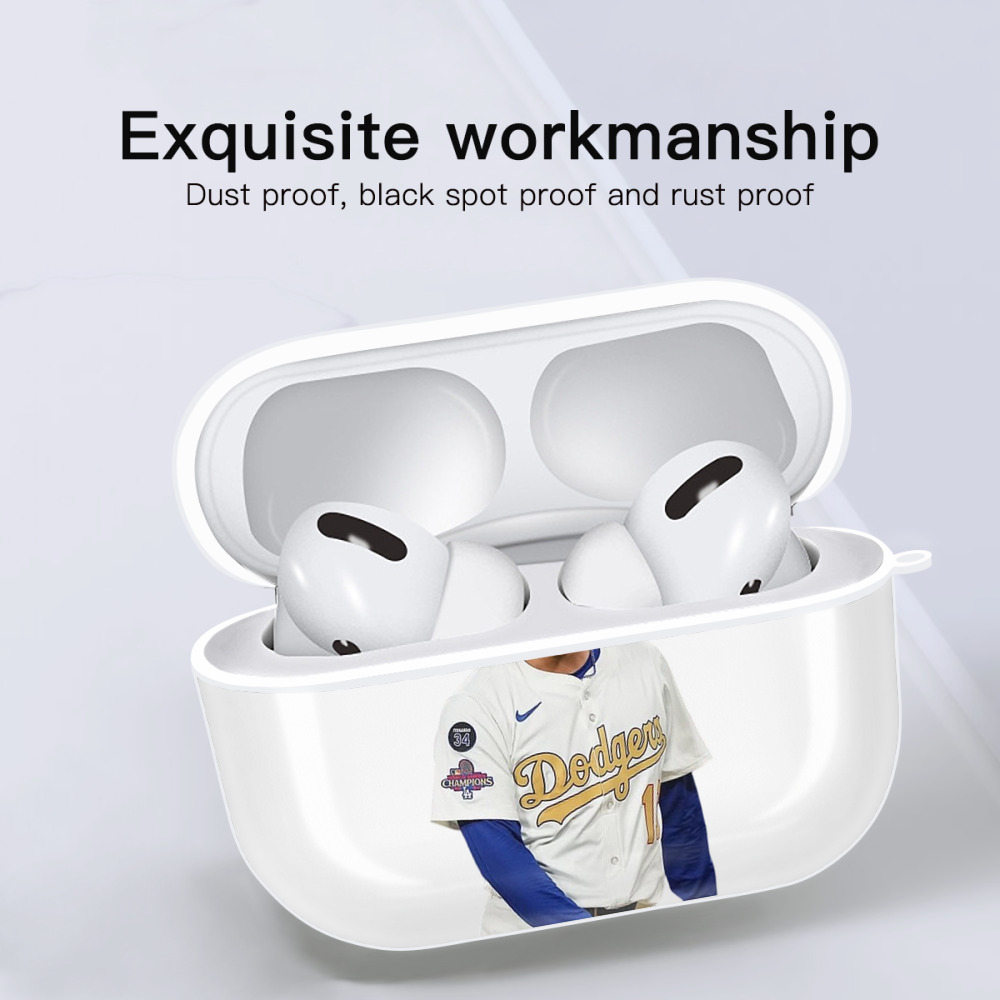  AirPods Pro Hard Case White With Keychain, Durable Flexible PC, Precise Cutouts, Anti-Fingerprint, Yellowing & Scratch Resistant, Full Protection, Washable