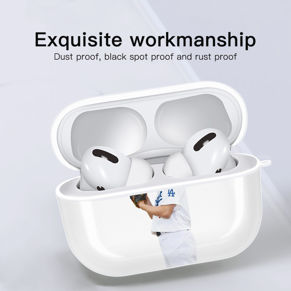  AirPods Pro Hard Case White With Keychain, Durable Flexible PC, Precise Cutouts, Anti-Fingerprint, Yellowing & Scratch Resistant, Full Protection, Washable